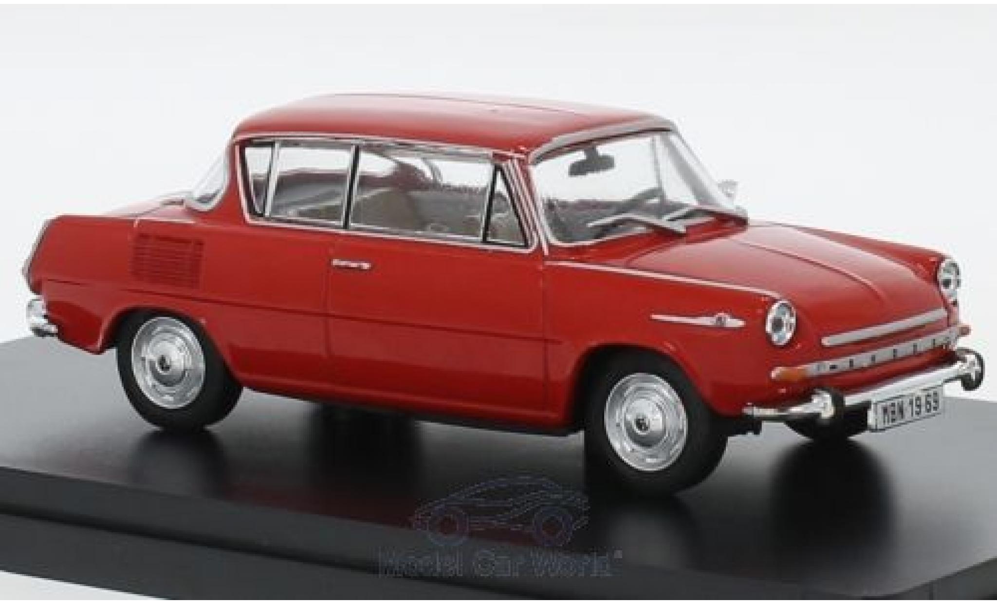 Skoda 110 1/43 Abrex 0MBX rosso 1969 modellino in miniatura