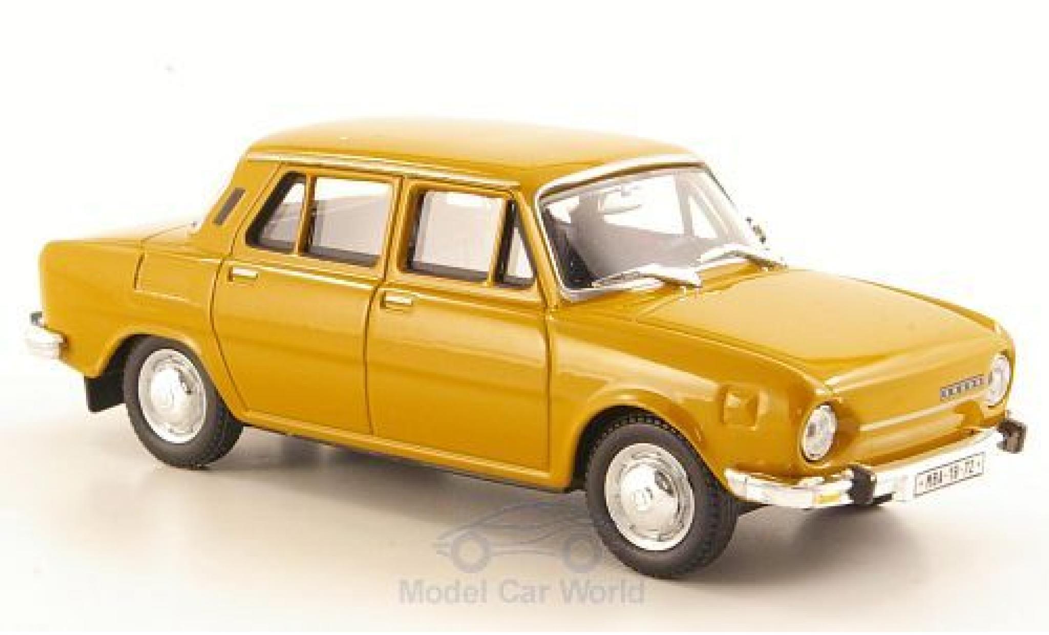 Skoda 110 1/43 Abrex L giallo 1973 modellino in miniatura