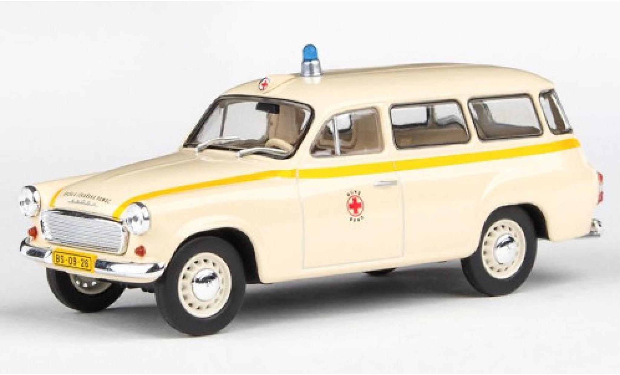 Skoda 120 1/43 Abrex 2 Ambulanz Sanitka Zachranna Sluzba Praha (CZ) 1964 modellino in miniatura