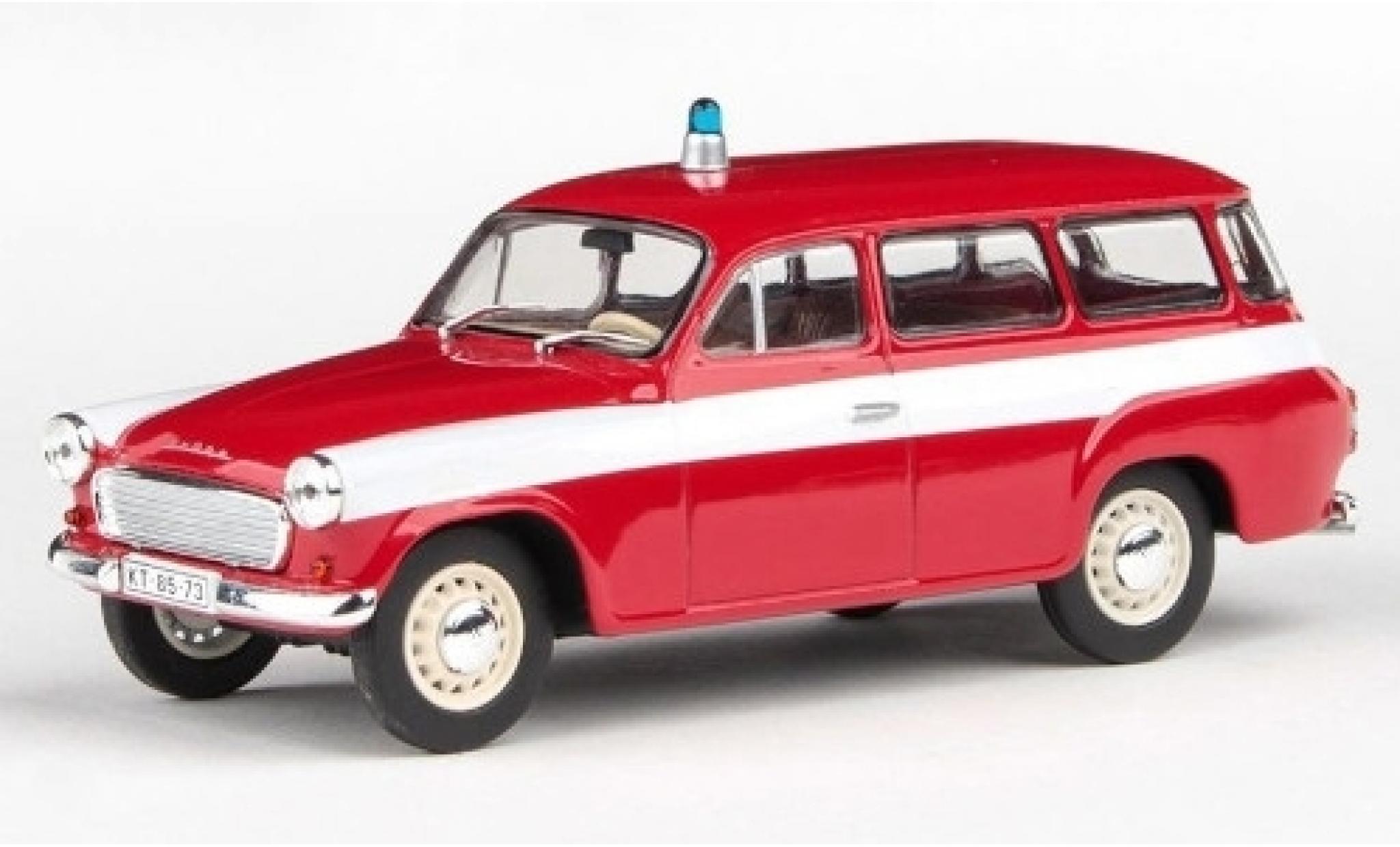 Skoda 120 1/43 Abrex 2 Feuerwehr Tschechien 1965 modellino in miniatura