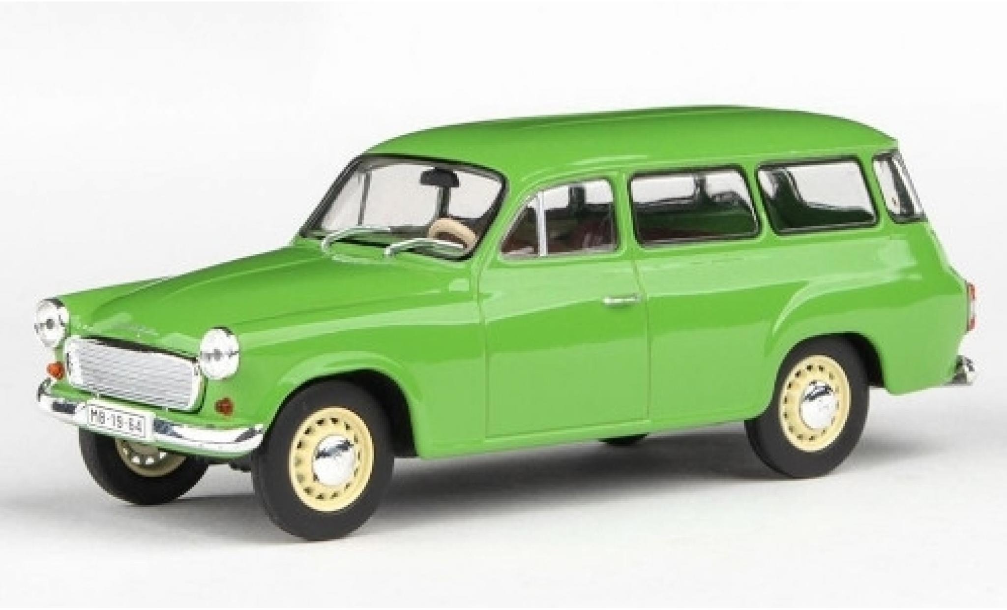Skoda 120 1/43 Abrex 2 verde 1964 modellino in miniatura