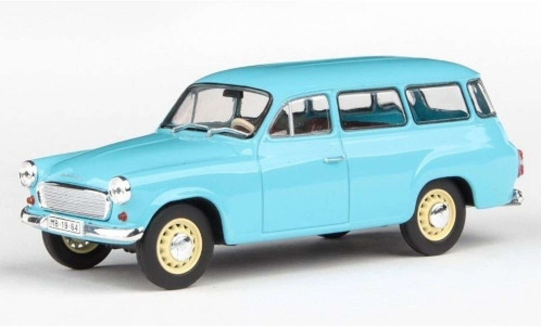 Skoda 120 1/43 Abrex 2 blu 1964 modellino in miniatura