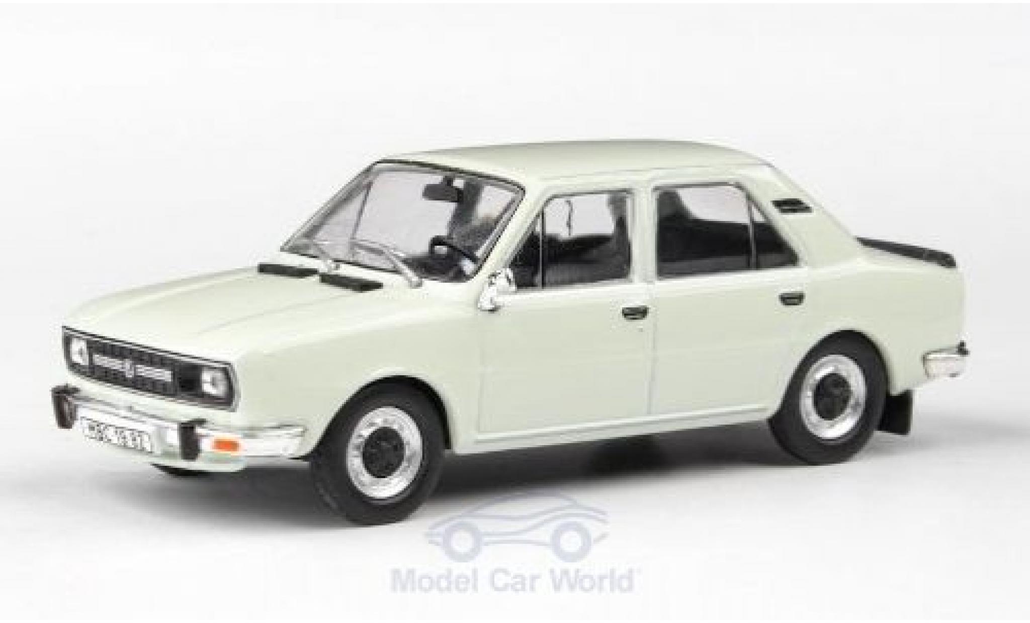 Skoda 120 1/43 Abrex L bianco 1982 modellino in miniatura