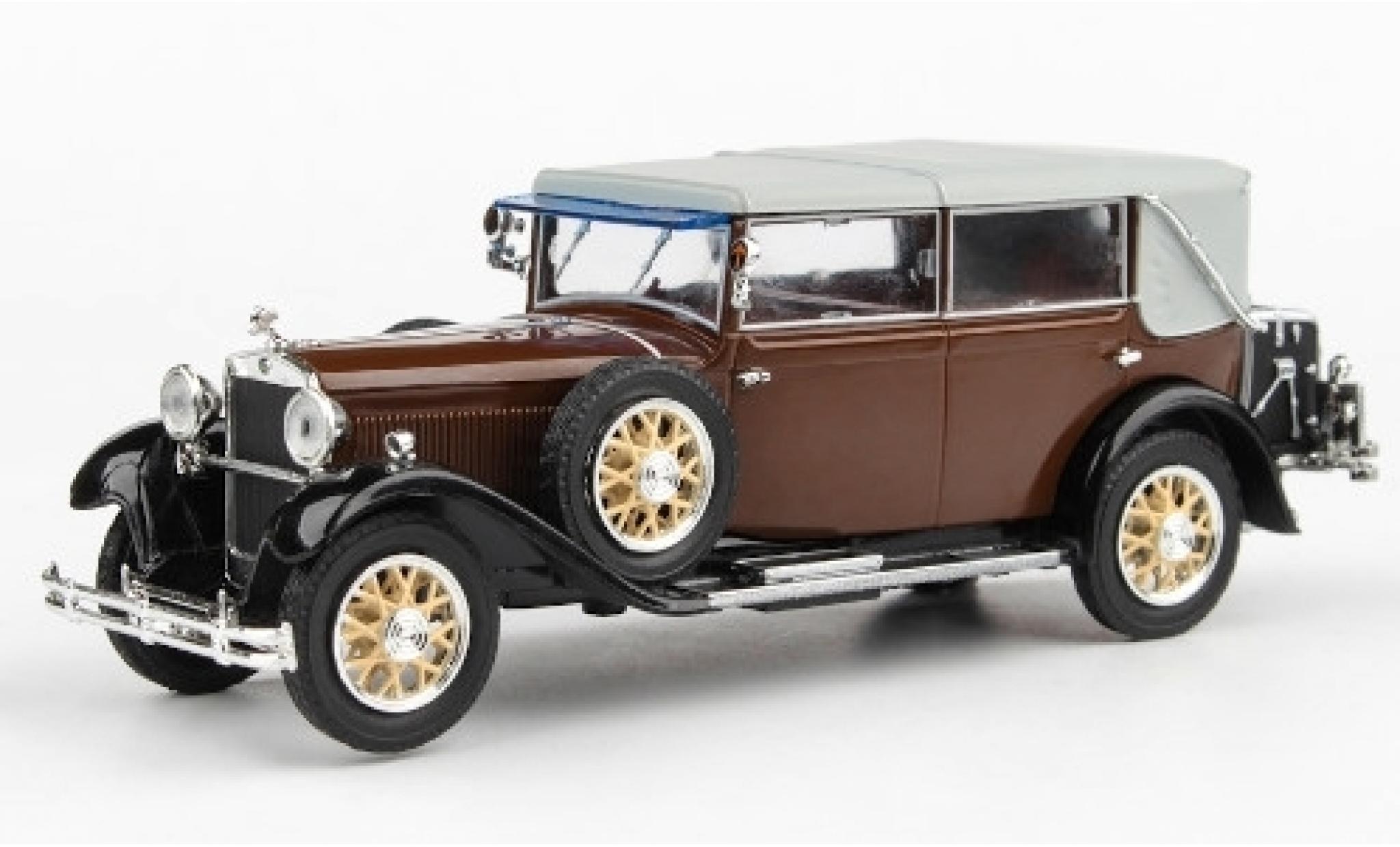 Skoda 860 1/43 Abrex marroneee/nero 1932 modellino in miniatura