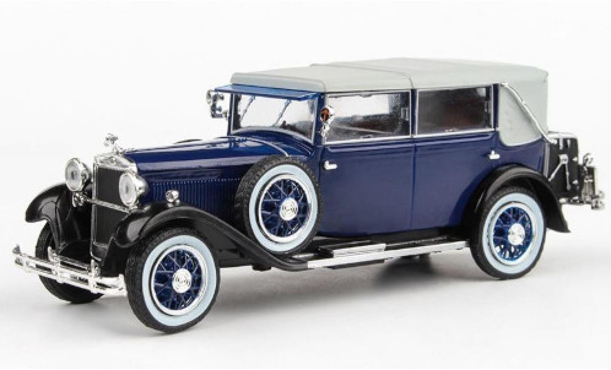 Skoda 860 1/43 Abrex blu/nero RHD 1932 fermé Verdeck modellino in miniatura