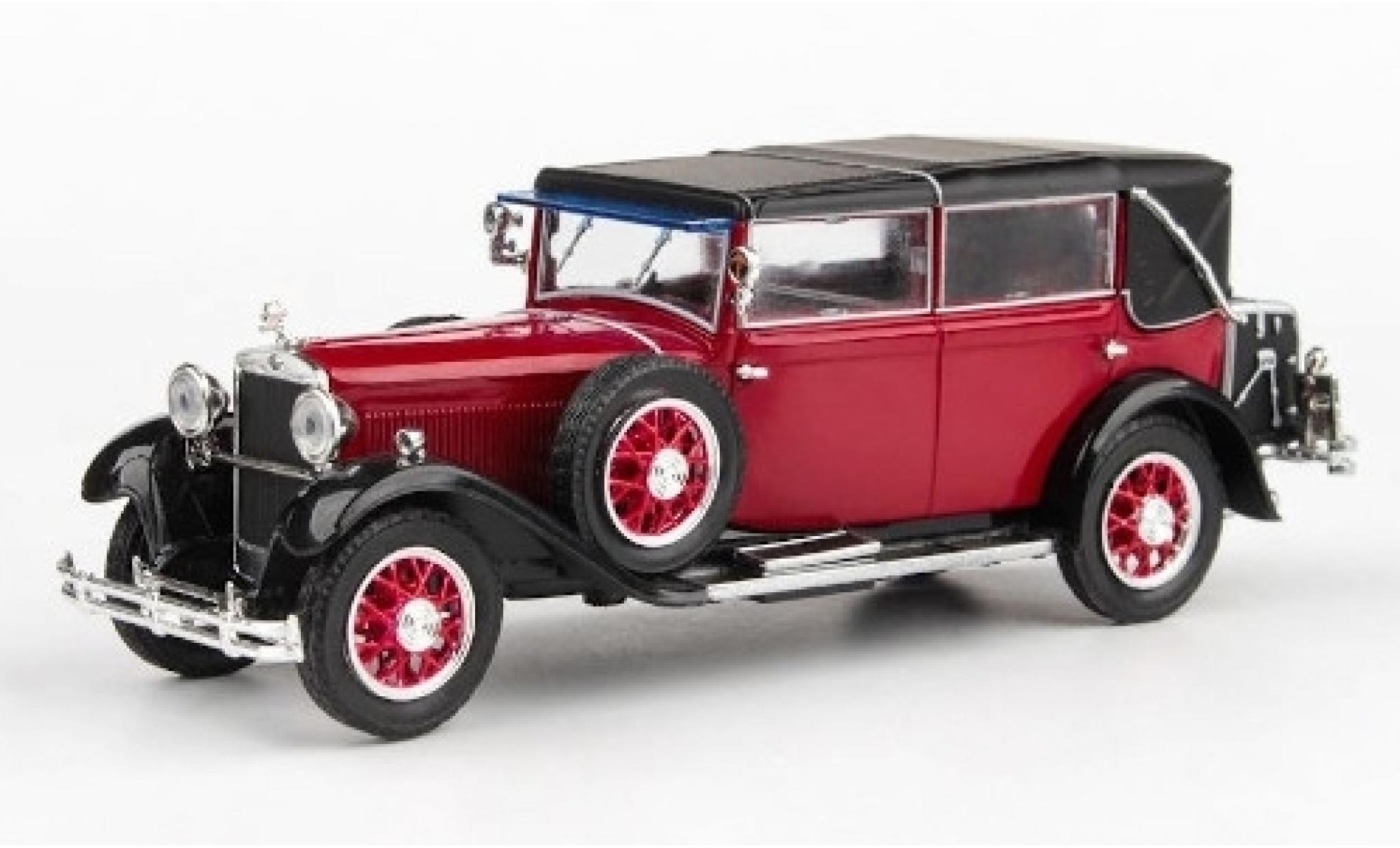 Skoda 860 1/43 Abrex rosso/nero RHD 1932 modellino in miniatura