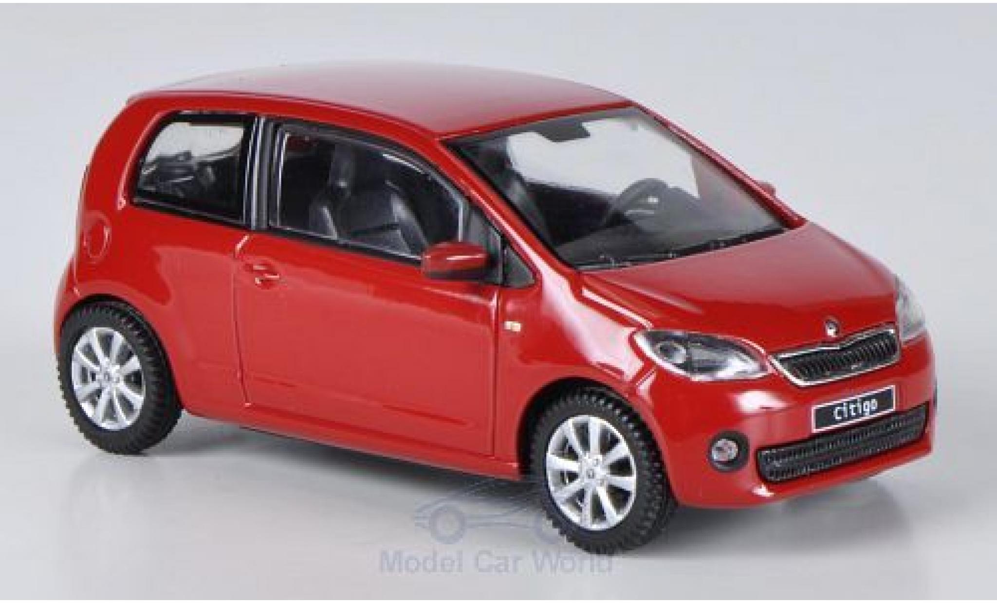 Skoda Citigo 1/43 Abrex rosso 2012 3-Türer modellino in miniatura