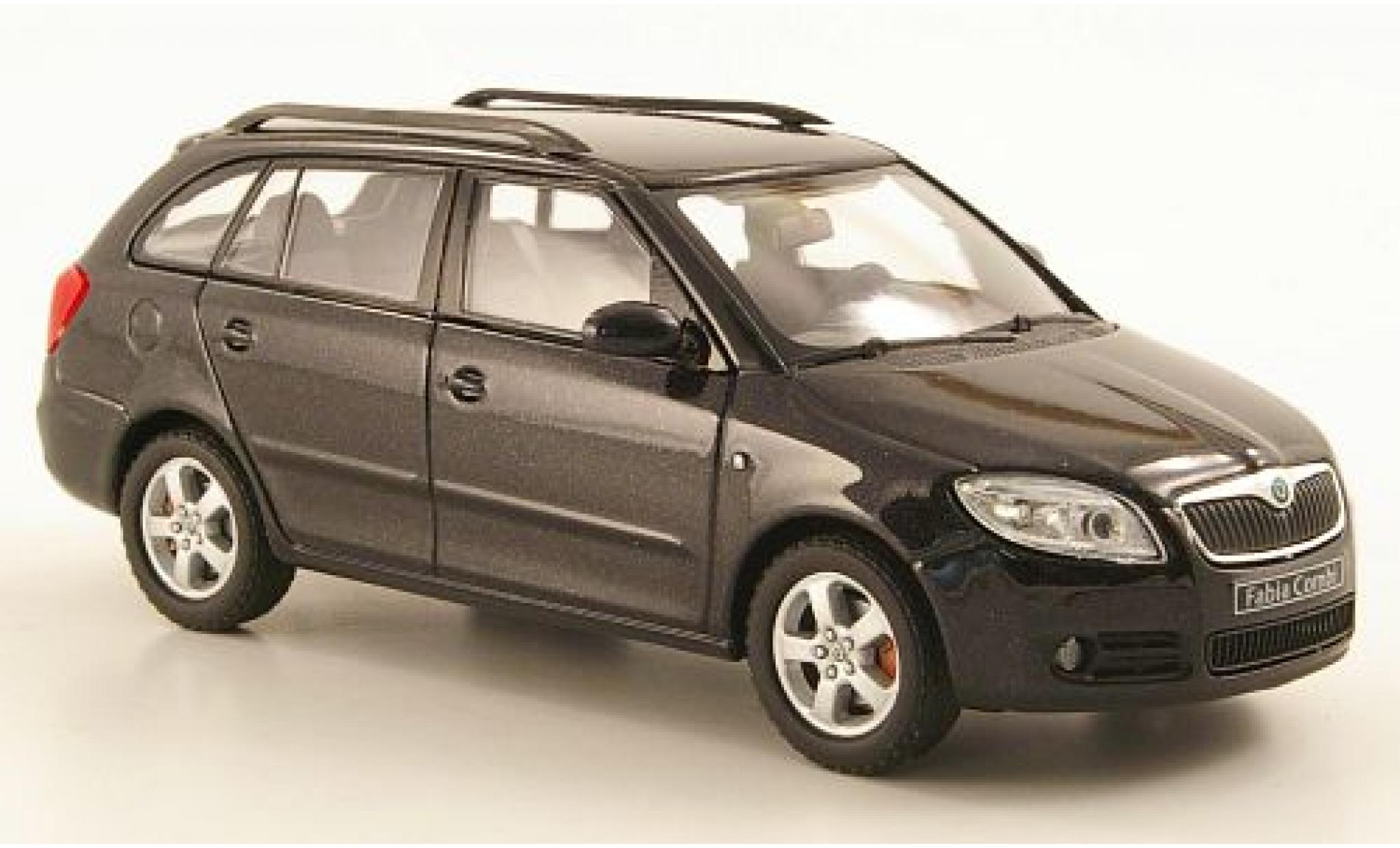 Skoda Fabia 1/43 Abrex II Combi metallico nero modellino in miniatura
