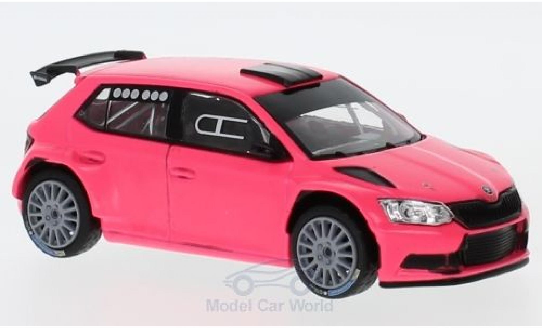 Skoda Fabia 1/43 Abrex III R5 matt-rosa 2015 modellino in miniatura
