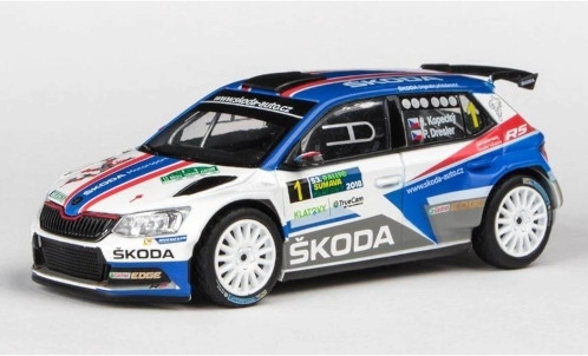 Skoda Fabia 1/43 Abrex III R5 No.1 Rally Sumava Klatovy 2018 J.Kopecky/P.Dresler modellino in miniatura