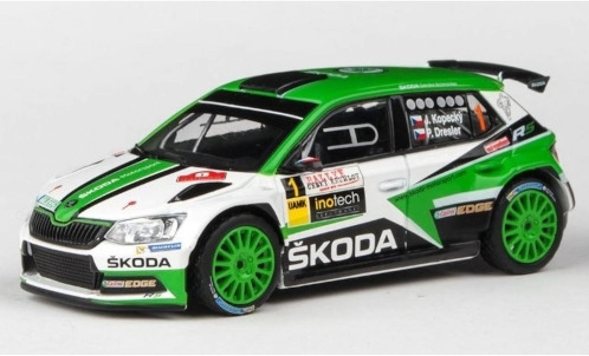 Skoda Fabia 1/43 Abrex III R5 No.1 Motorsport Rally Cesky Krumlov 2017 J.Kopecky/P.Dresler modellino in miniatura