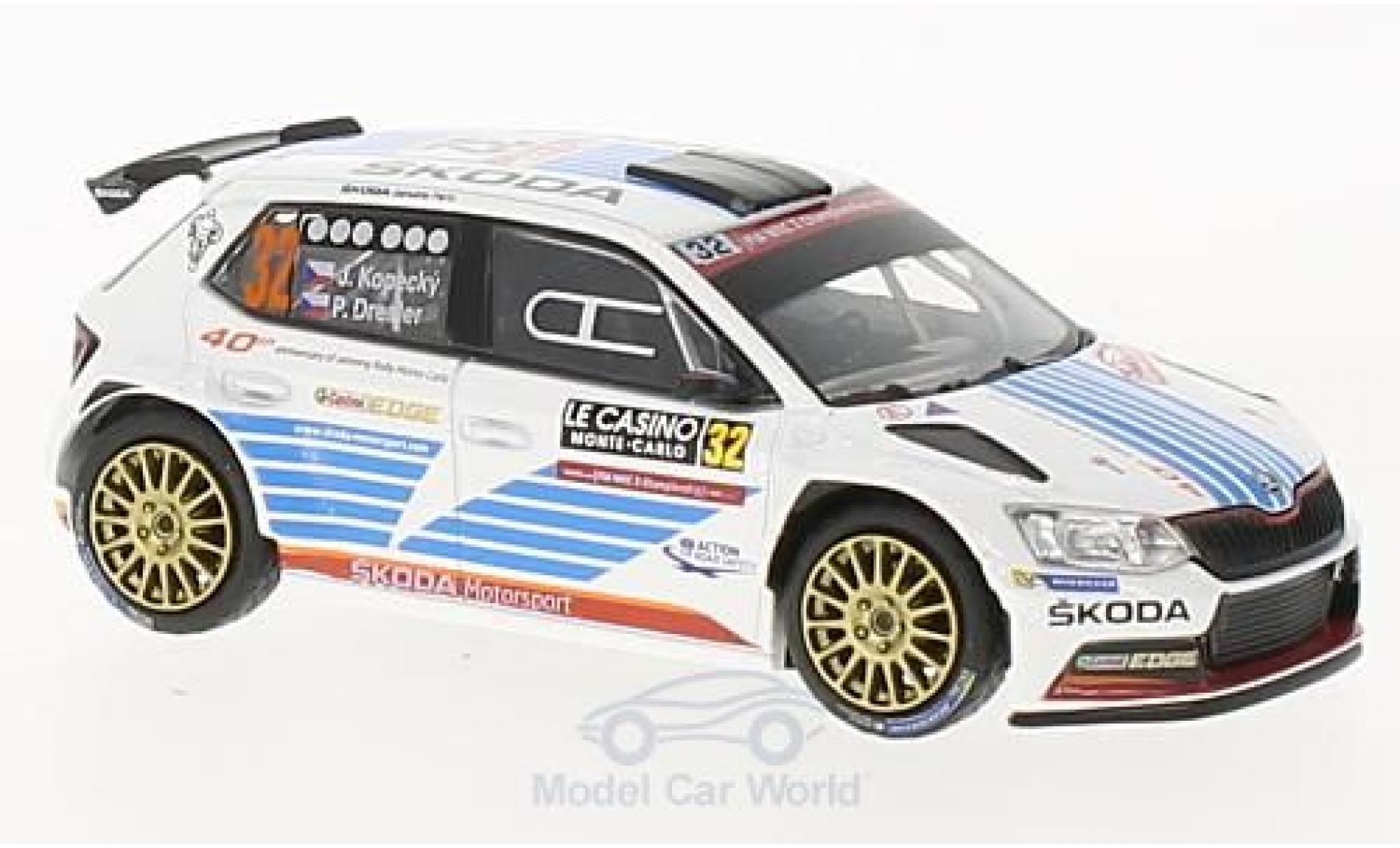 Skoda Fabia 1/43 Abrex III R5 No.32 Rallye WM Rallye Monte Carlo 2017 J.Kopecky/P.Dresler modellino in miniatura