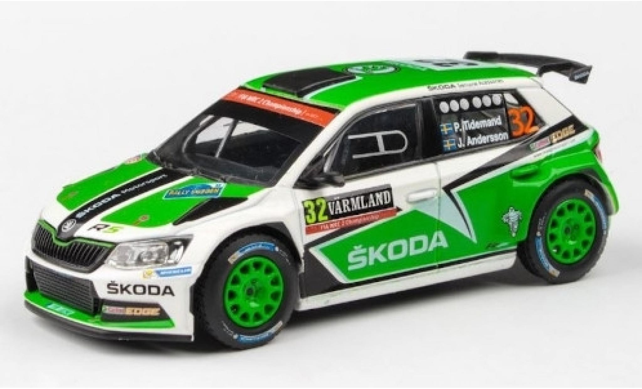 Skoda Fabia 1/43 Abrex III R5 No.32 Rallye WM Rallye Schweden 2016 P.Tidemand/J.Andersson modellino in miniatura
