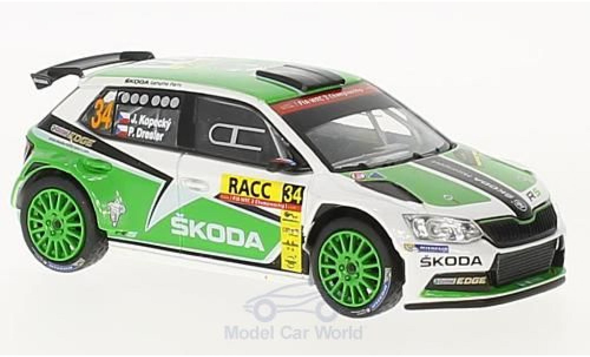 Skoda Fabia 1/43 Abrex III R5 No.34 Rallye WM Rallye Catalunya 2016 J.Kopecky/P.Dresler modellino in miniatura
