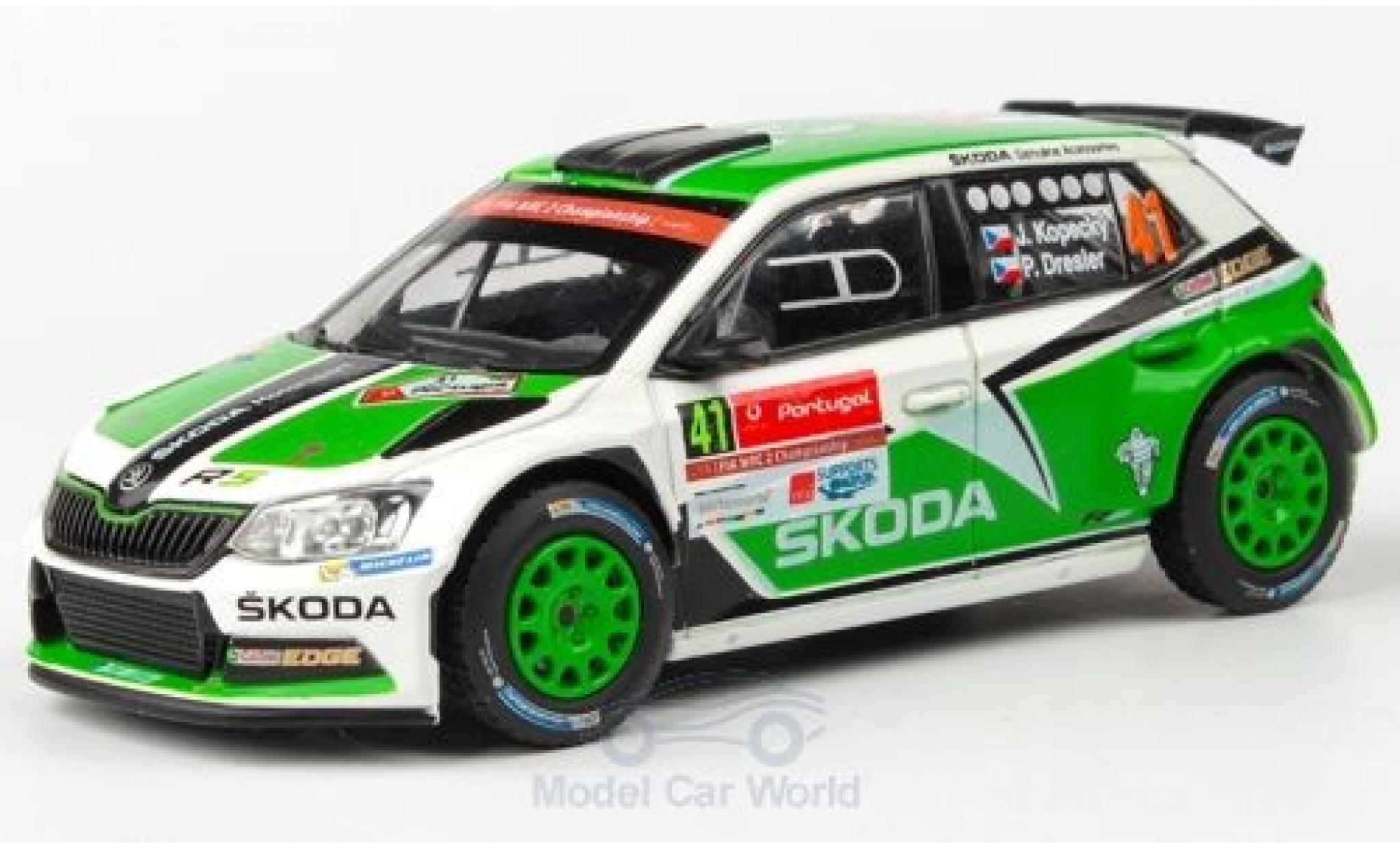 Skoda Fabia 1/43 Abrex III R5 No.41 Rallye WM Rallye Portugal 2016 J.Kopecky/P.Dresler modellino in miniatura