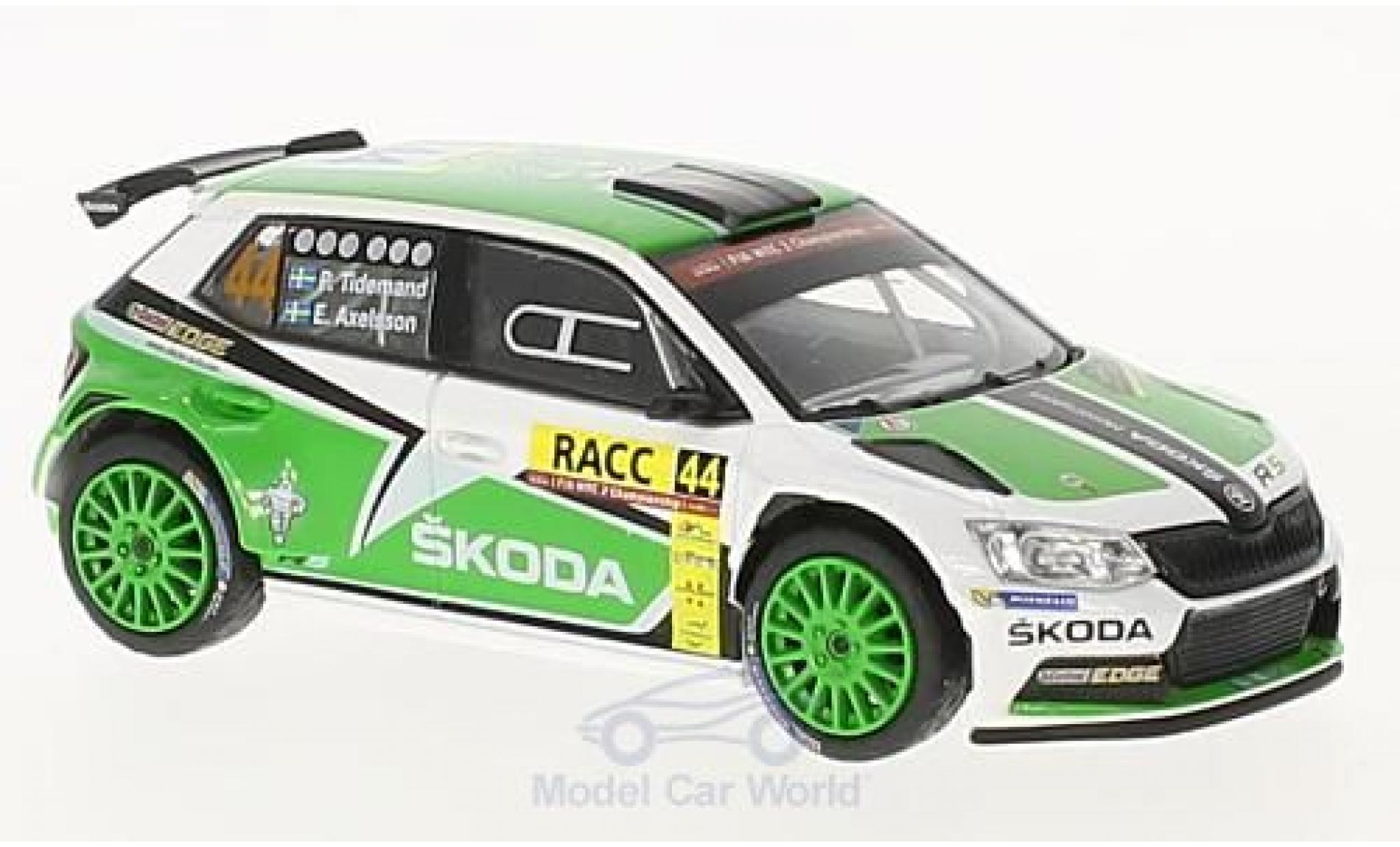 Skoda Fabia 1/43 Abrex III R5 No.44 Rallye WM Rallye Catalunya 2015 P.Tidemand/E.Axelsson modellino in miniatura