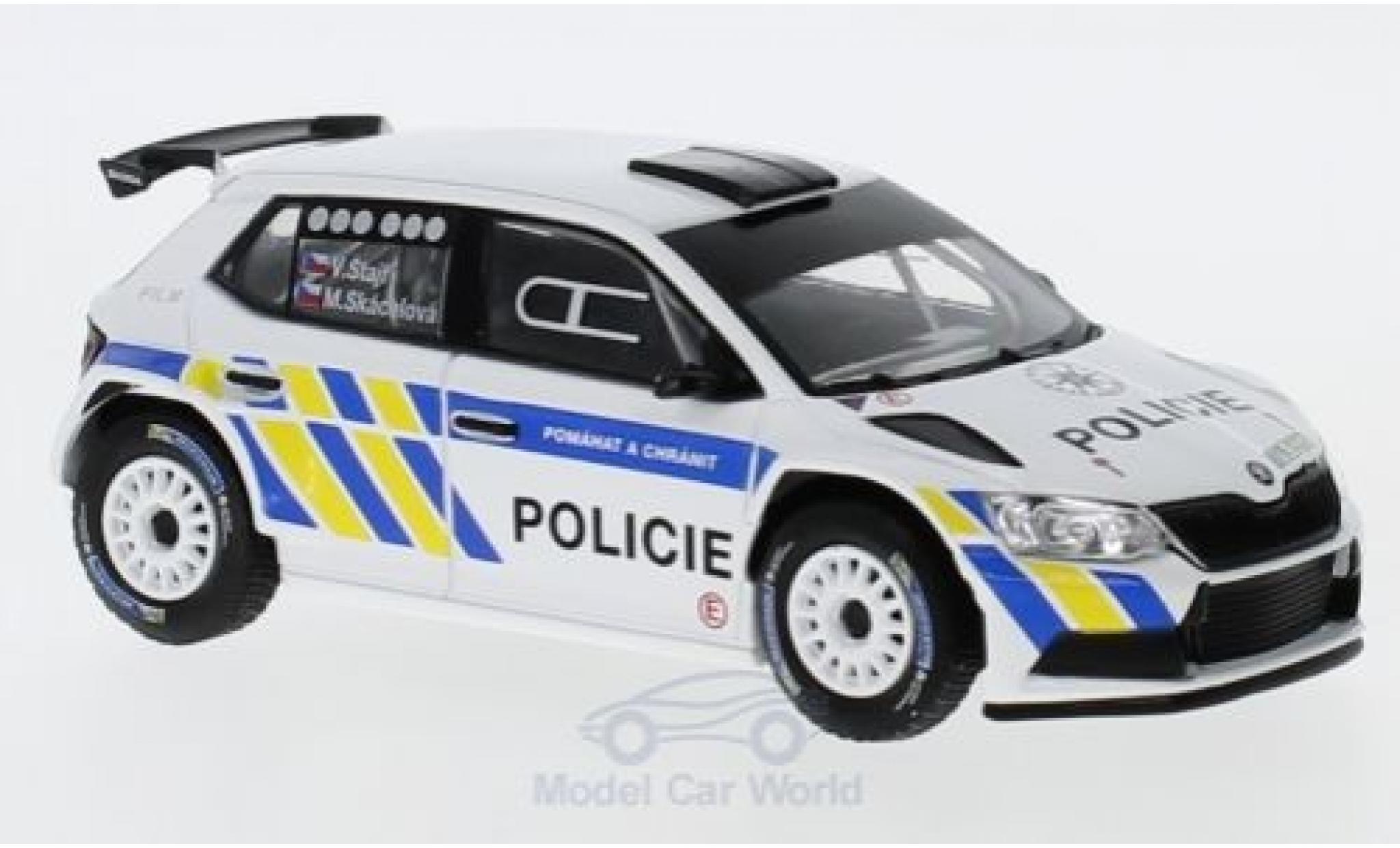 Skoda Fabia 1/43 Abrex III R5 Policie (CZ) 2015 modellino in miniatura