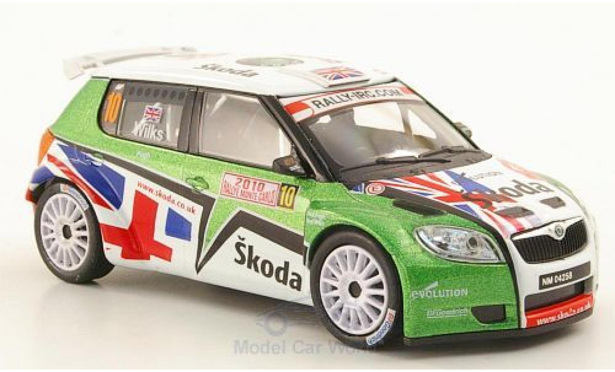 Skoda Fabia 1/43 Abrex S2000 No.10 Rallye Monte-Carlo 2010 G.Wilks/P.Pugh modellino in miniatura