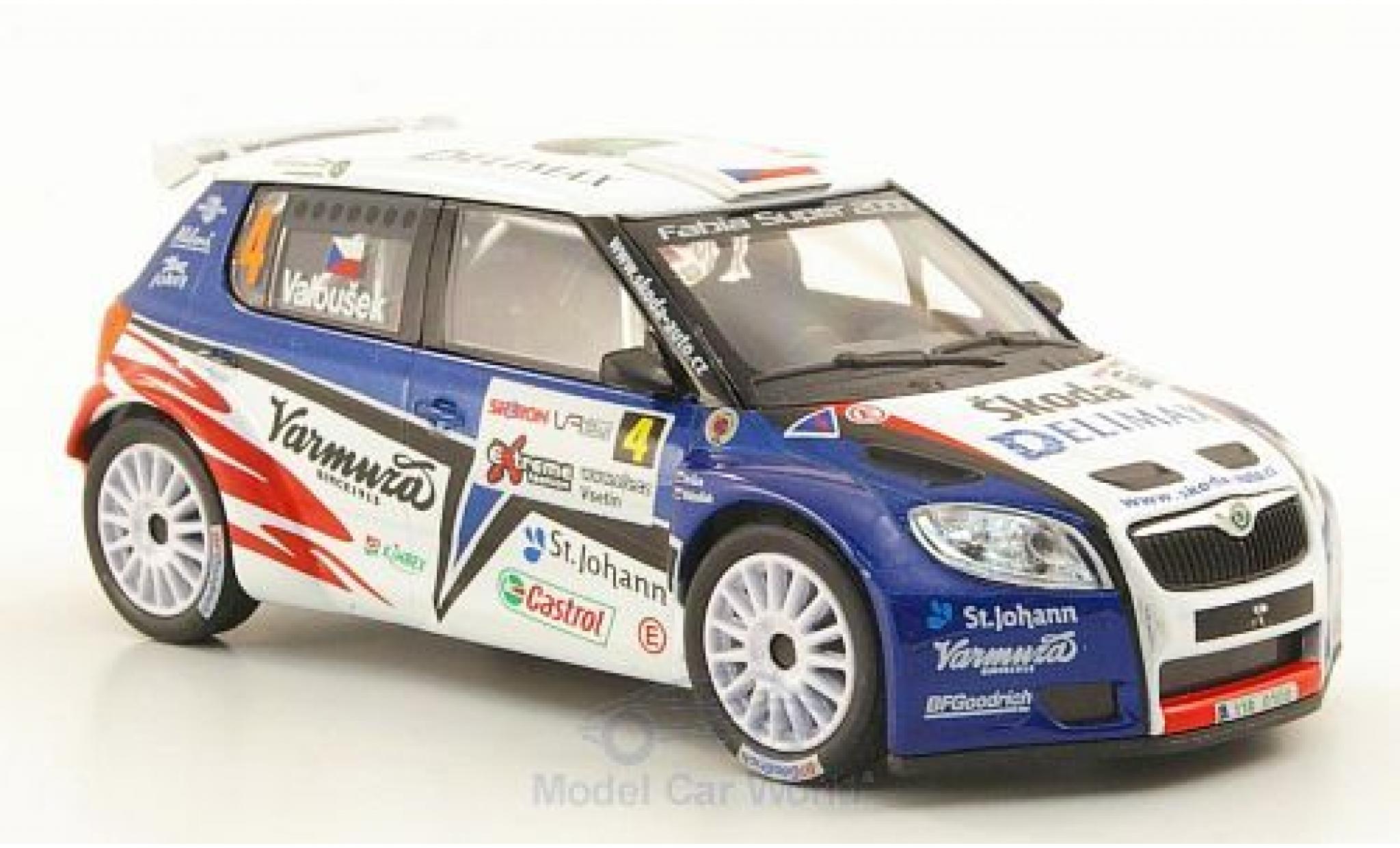 Skoda Fabia 1/43 Abrex S2000 No.4 Delimax Rally Valasska 2010 modellino in miniatura