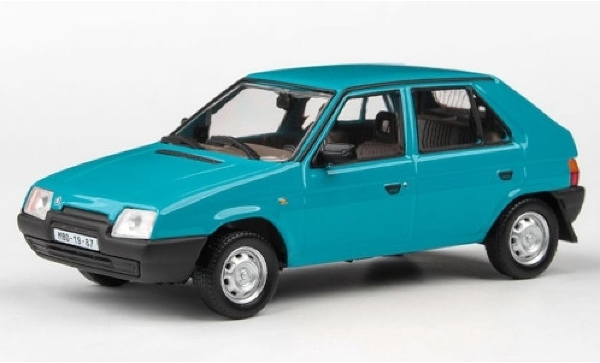 Skoda Favorit 1/43 Abrex 136L blu 1988 modellino in miniatura