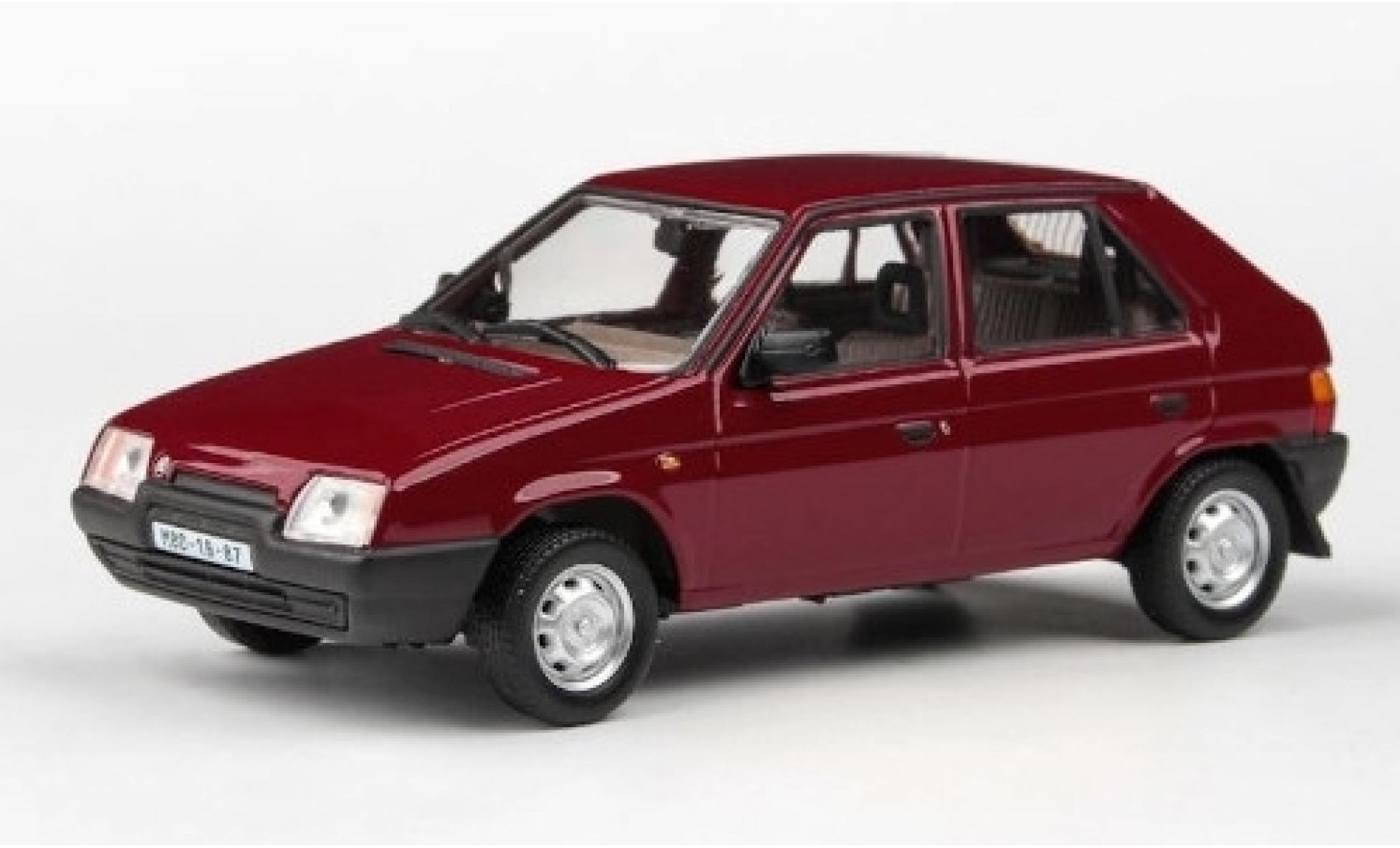 Skoda Favorit 1/43 Abrex 136L rosso 1988 modellino in miniatura