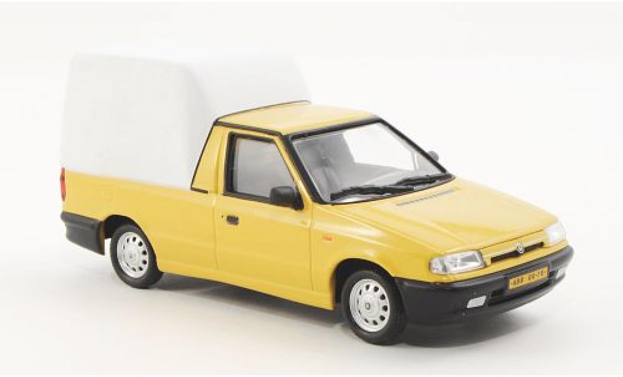Skoda Felicia 1/43 Abrex Pick-Up giallo/matt-bianco 1996 modellino in miniatura
