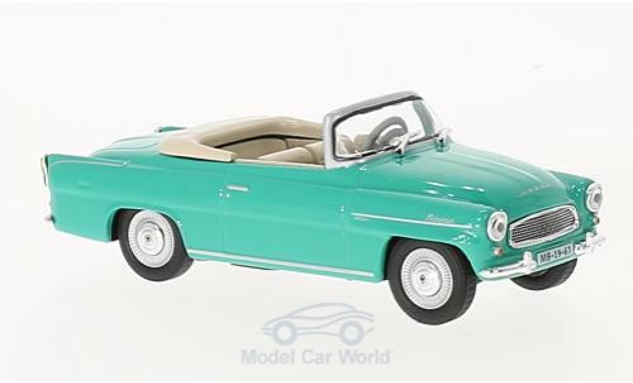 Skoda Felicia 1/43 Abrex Roadster türkis 1963 modellino in miniatura