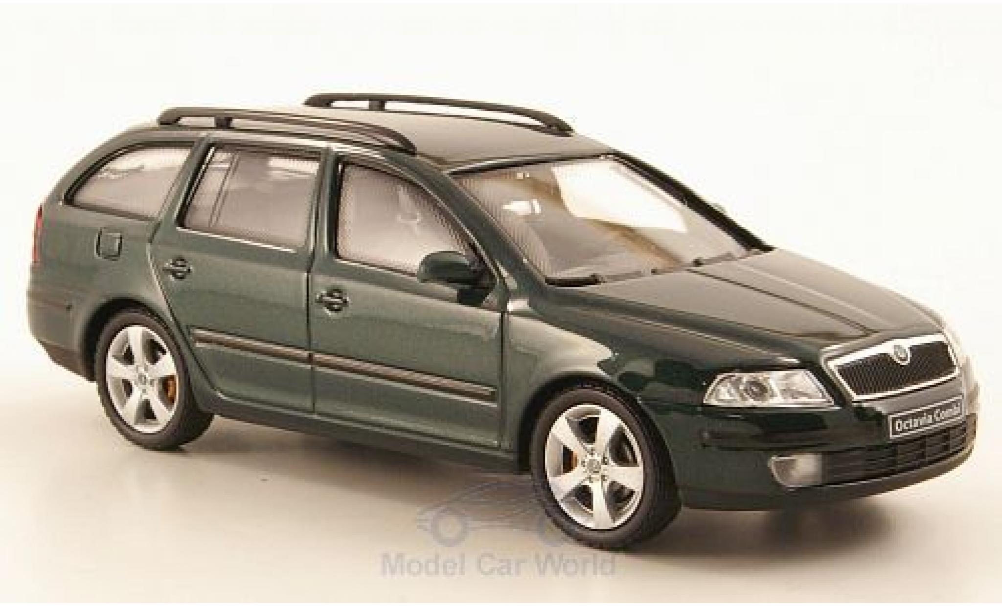 Skoda Octavia Combi 1/43 Abrex Combi metallico verde 2004 modellino in miniatura