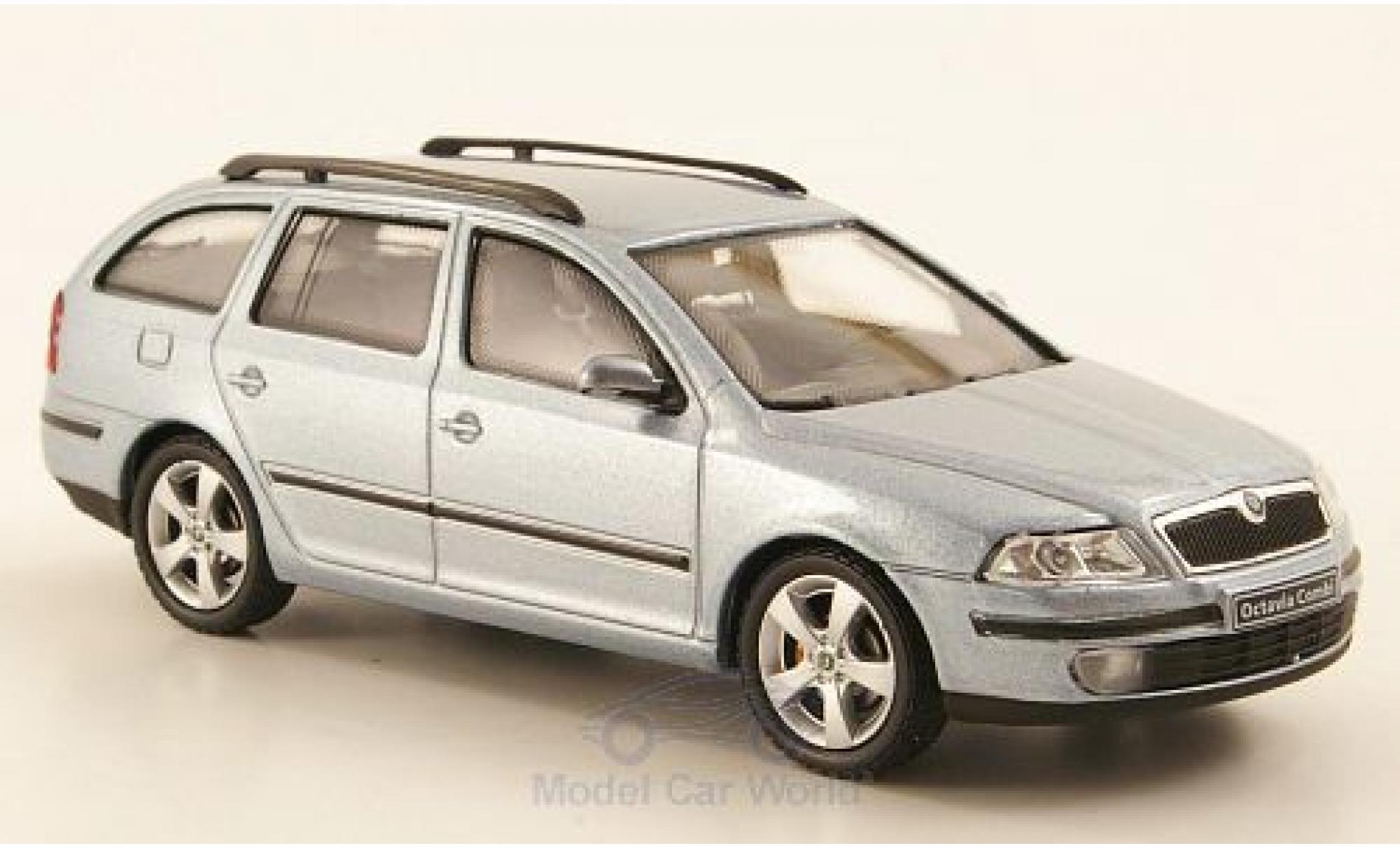 Skoda Octavia 1/43 Abrex Combi metallico blu 2004 modellino in miniatura