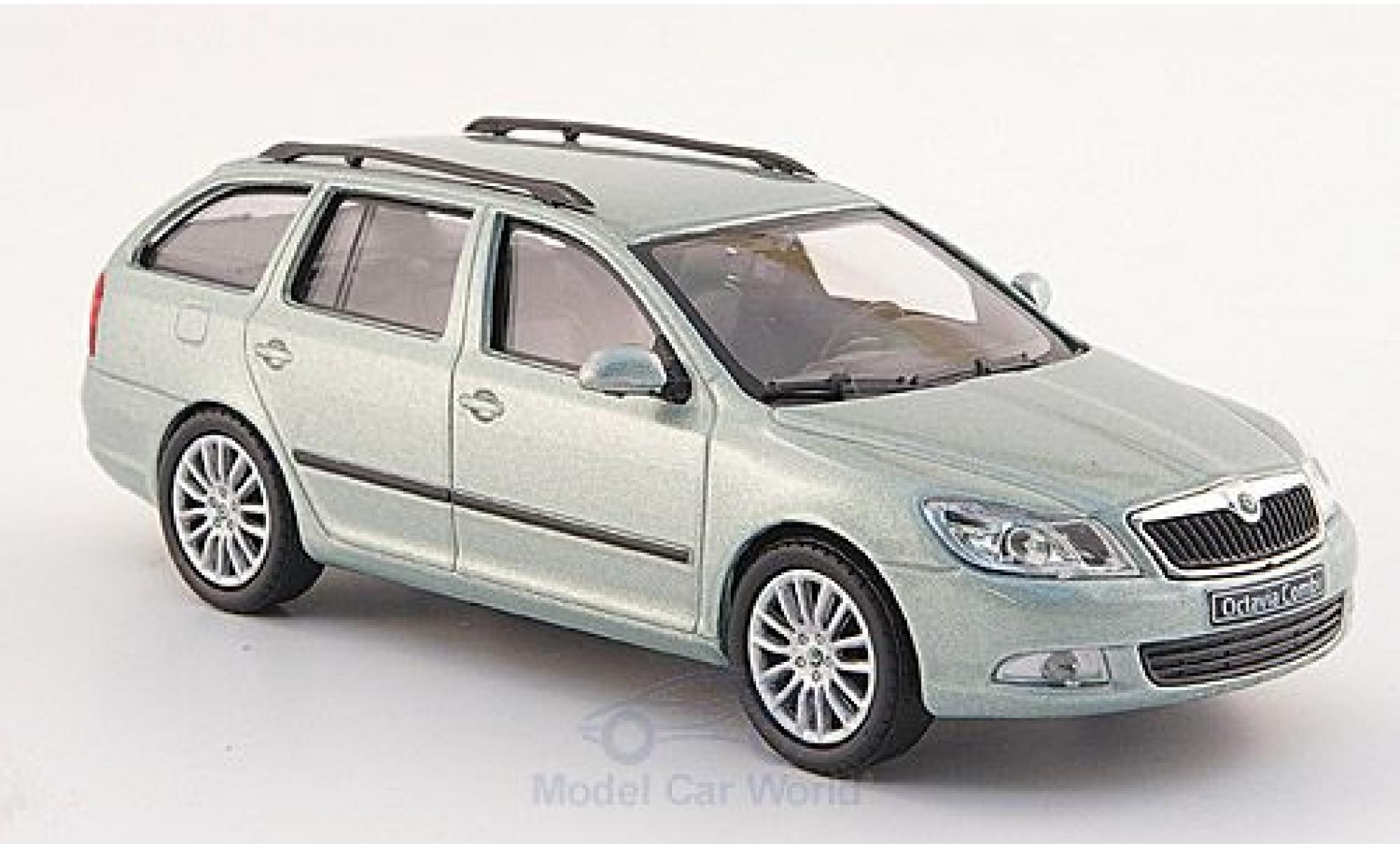 Skoda Octavia 1/43 Abrex Combi metallico verde 2008 modellino in miniatura