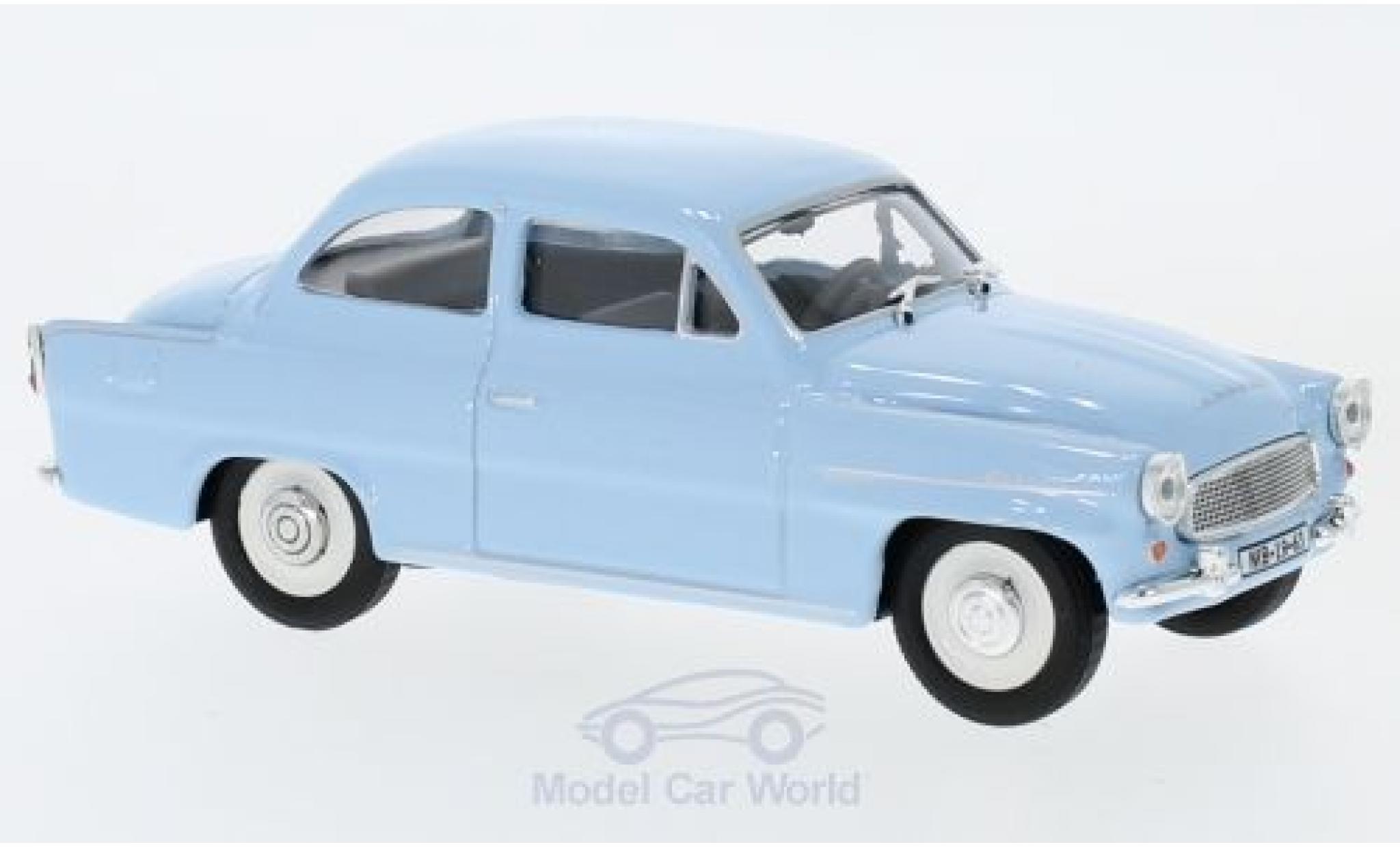 Skoda Octavia 1/43 Abrex blu 1963 modellino in miniatura