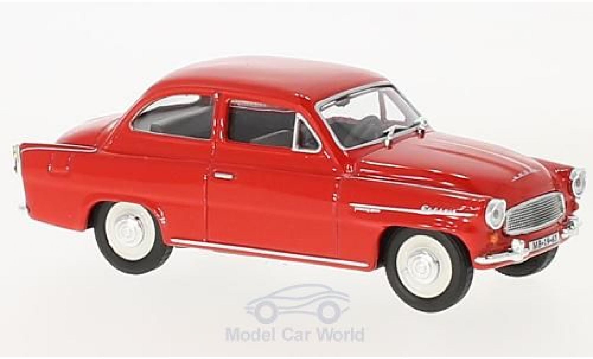 Skoda Octavia 1/43 Abrex rosso 1963 modellino in miniatura