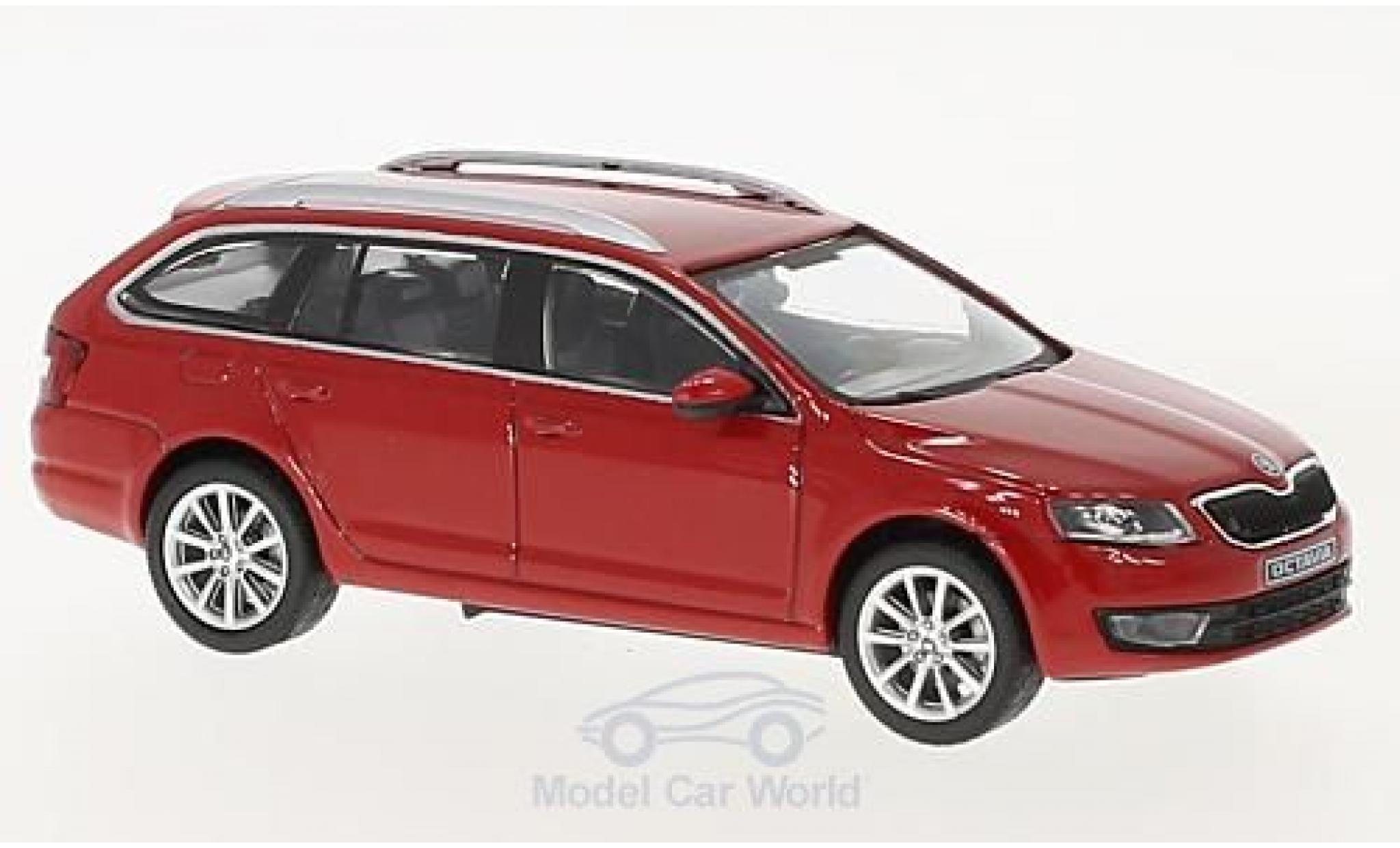 Skoda Octavia 1/43 Abrex III Combi rosso 2013 modellino in miniatura