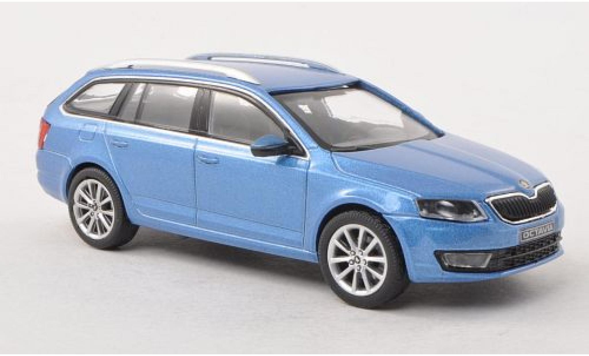 Skoda Octavia 1/43 Abrex III Combi metallico blu 2013 modellino in miniatura