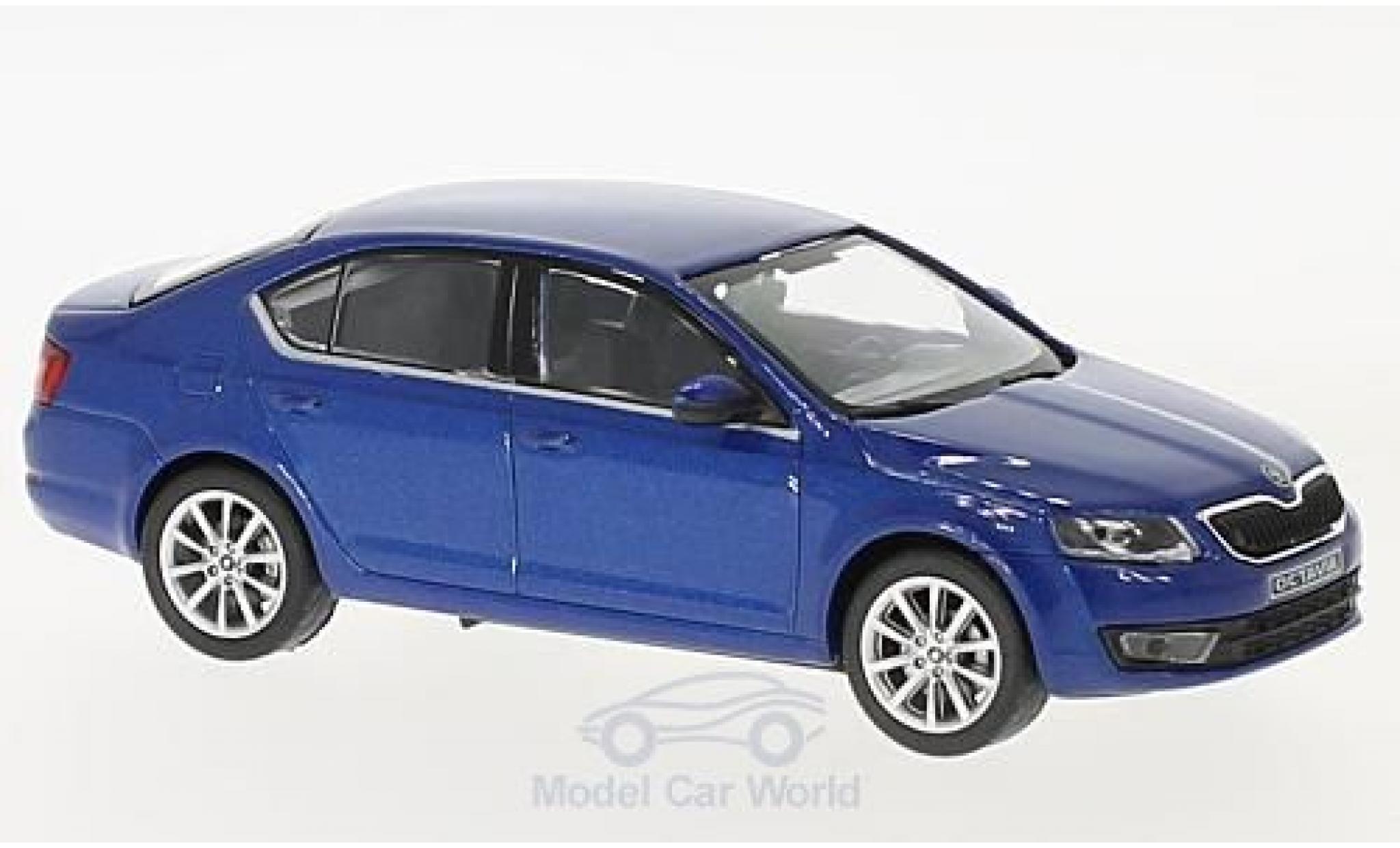 Skoda Octavia 1/43 Abrex III metallico blu 2012 modellino in miniatura