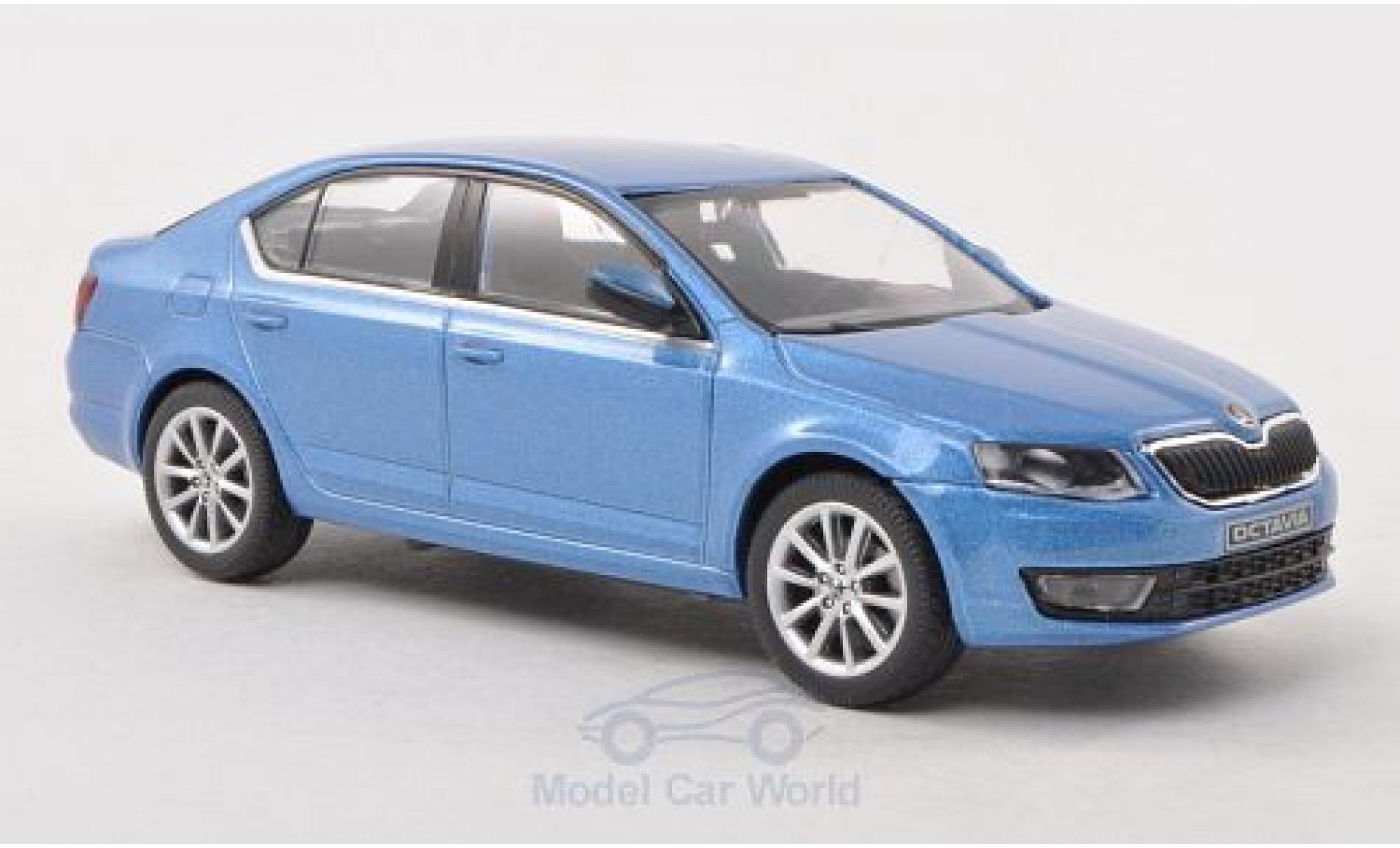 Skoda Octavia 1/43 Abrex III metallico blu 2013 modellino in miniatura