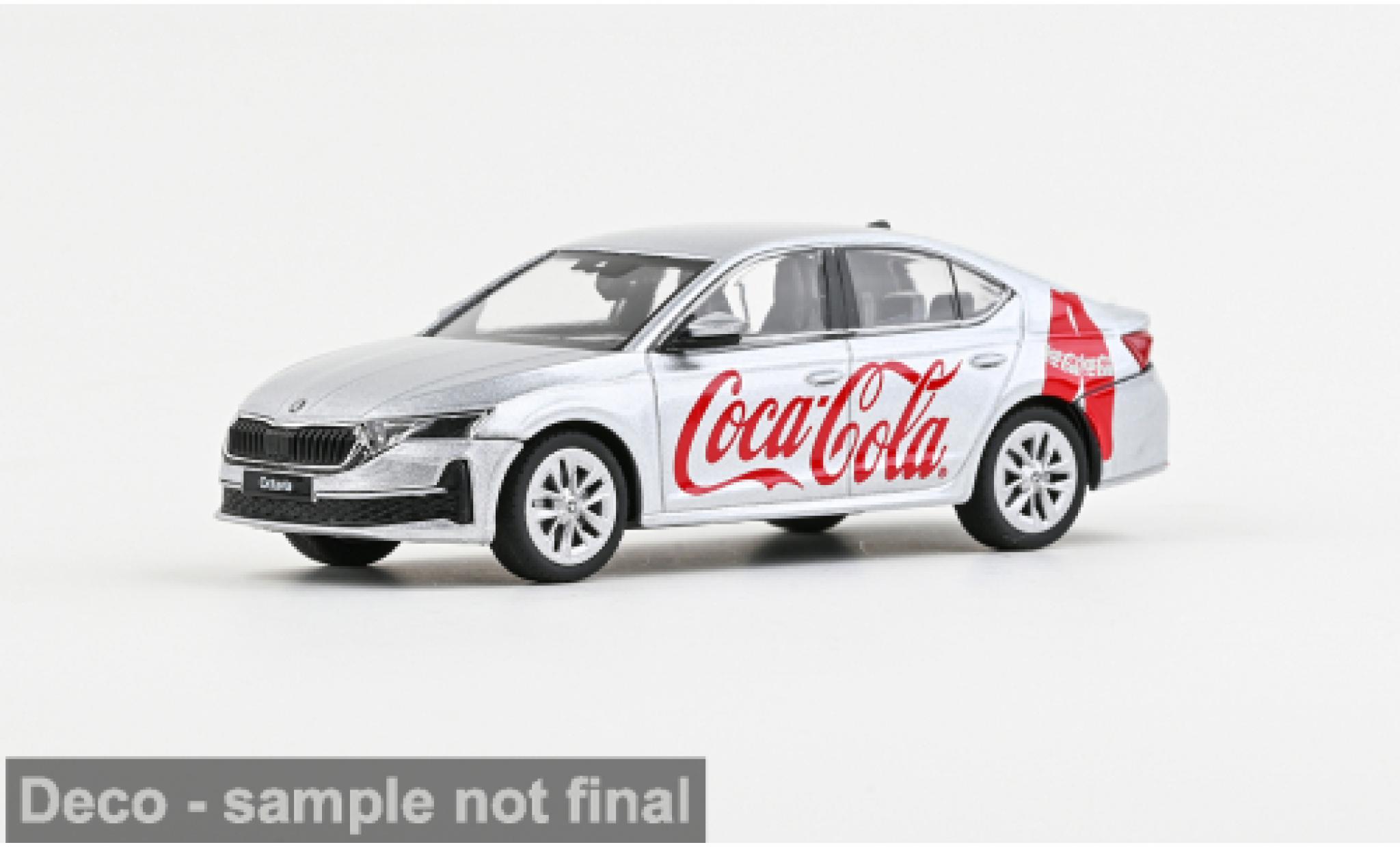 Skoda Octavia Abrex IV FL silber 2024 Coca Cola 1:43 modellino in miniatura