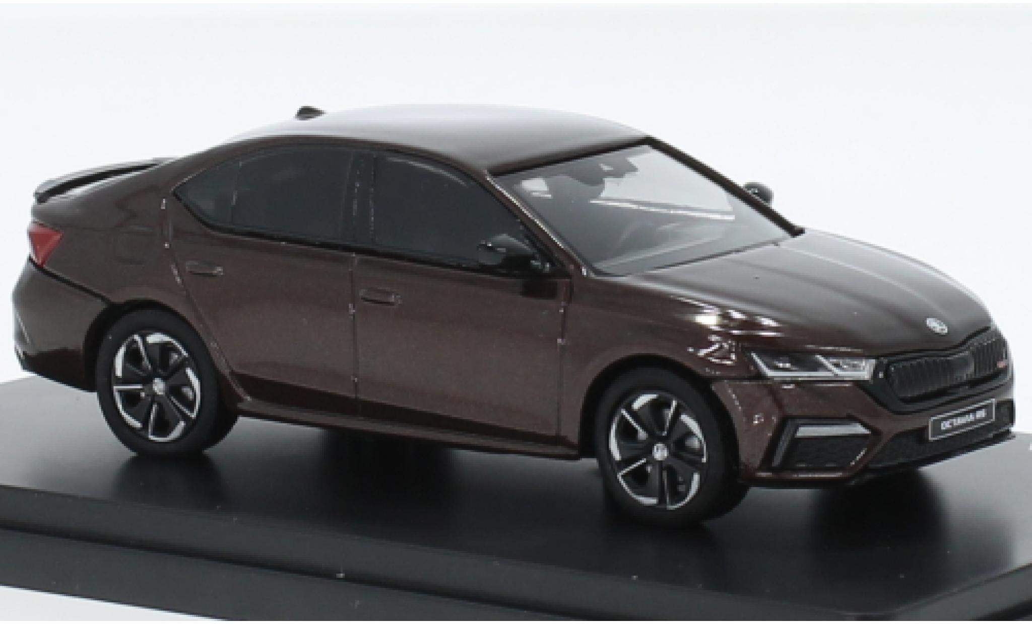 Skoda Octavia 1/43 Abrex IV RS metallise braun 2020 1:43 modellino in miniatura