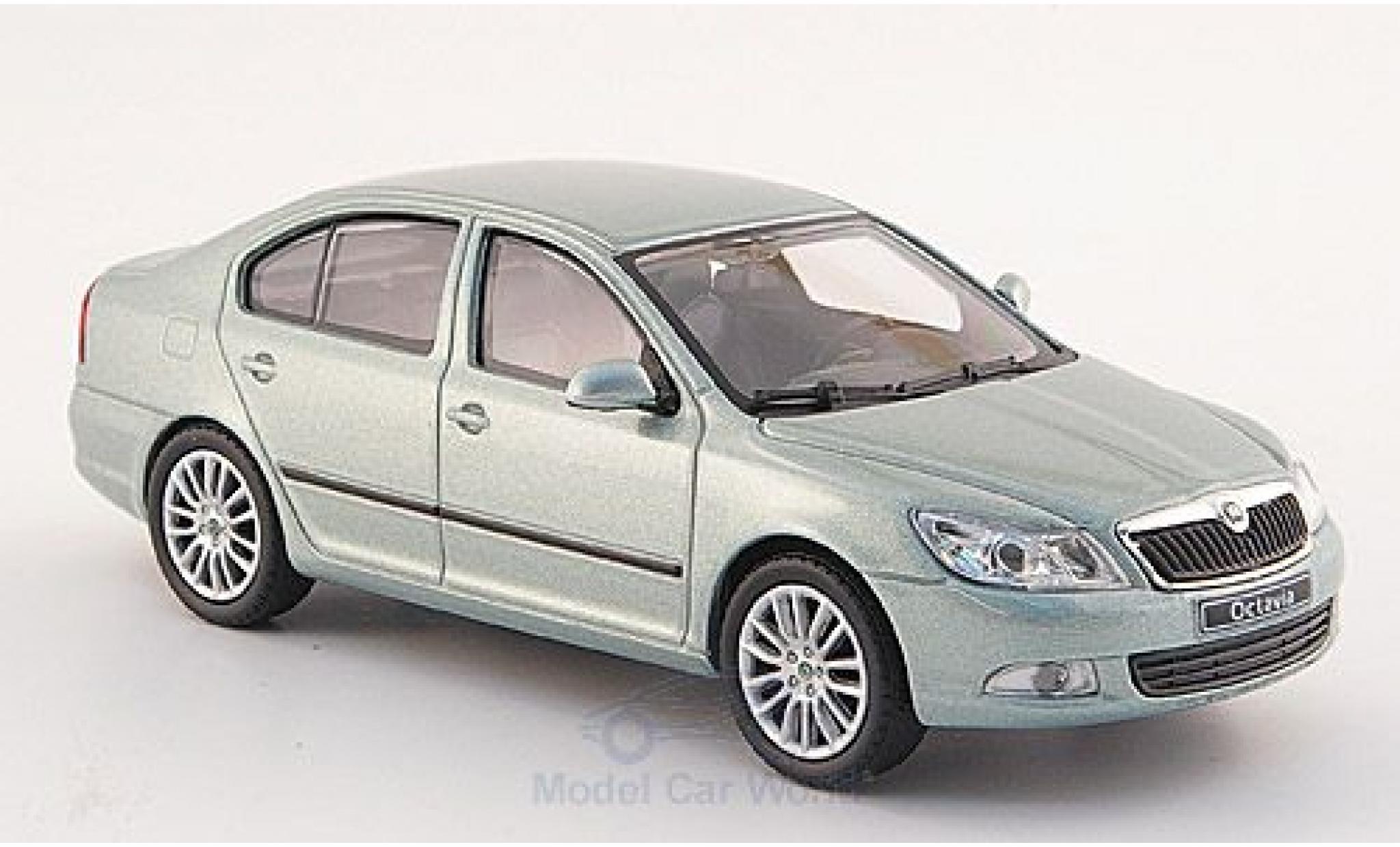 Skoda Octavia 1/43 Abrex metallico verde 2008 ohne Vitrine modellino in miniatura