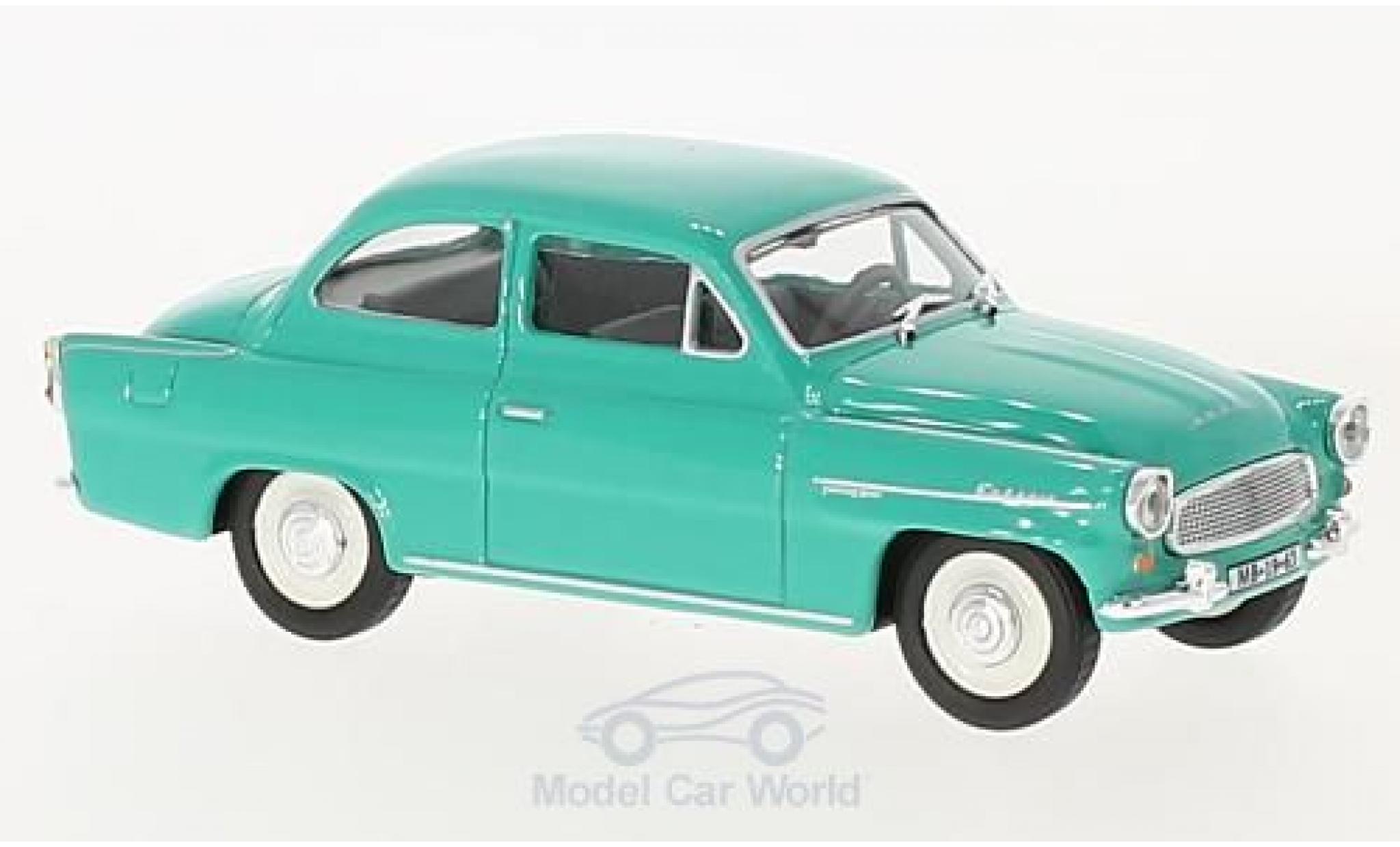 Skoda Octavia 1/43 Abrex türkis 1963 modellino in miniatura