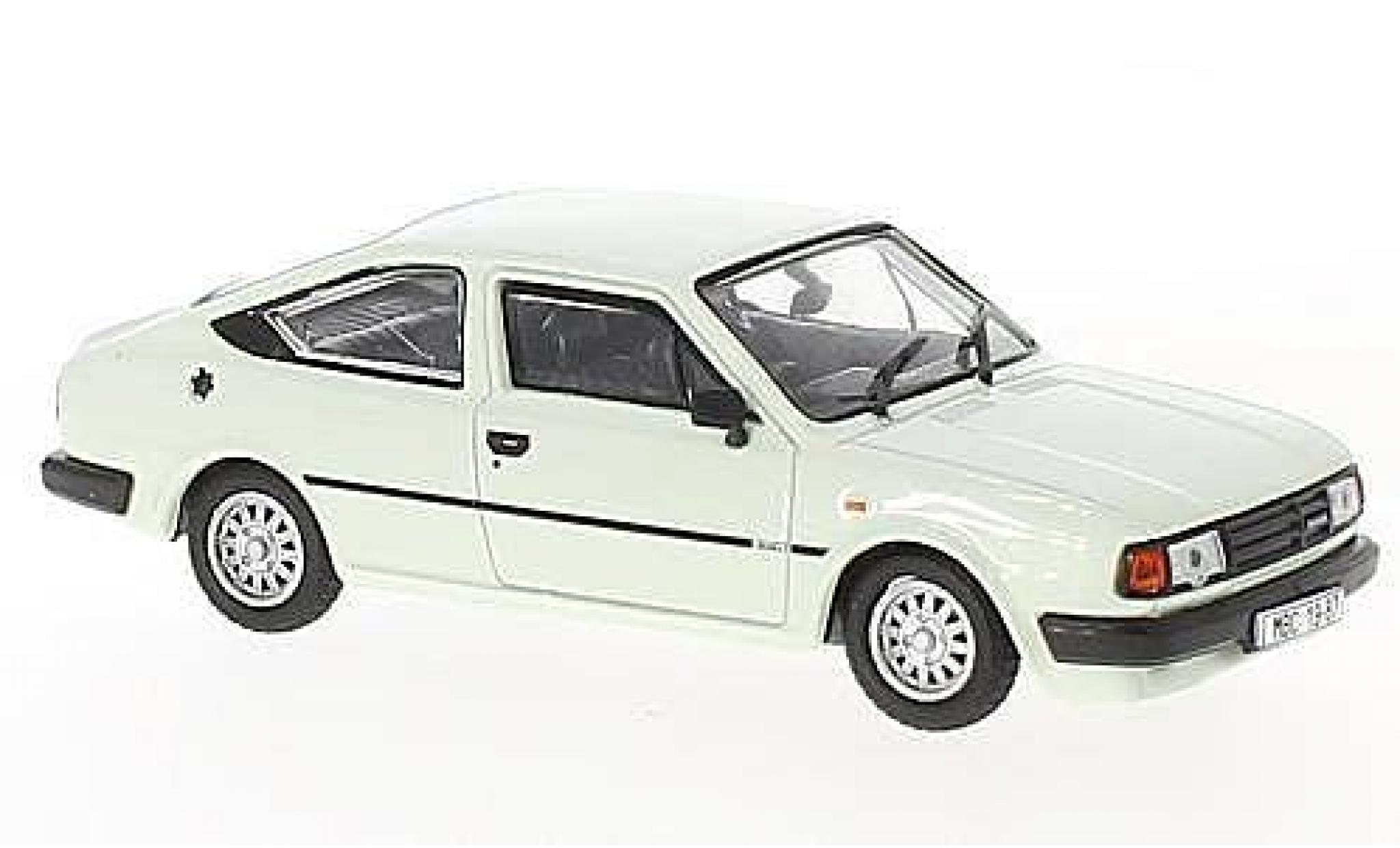 Skoda Rapid 1/43 Abrex 136 bianco RHD 1987 modellino in miniatura
