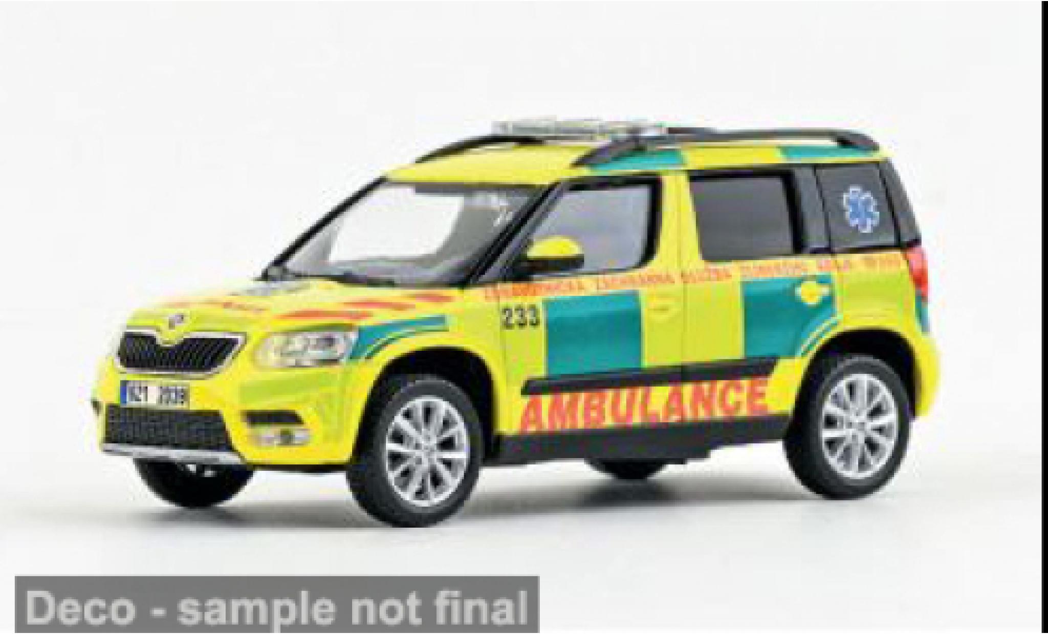 Skoda Yeti 1/43 Abrex FL 2013 EMS Of Zlin Region #233 1:43 modellino in miniatura