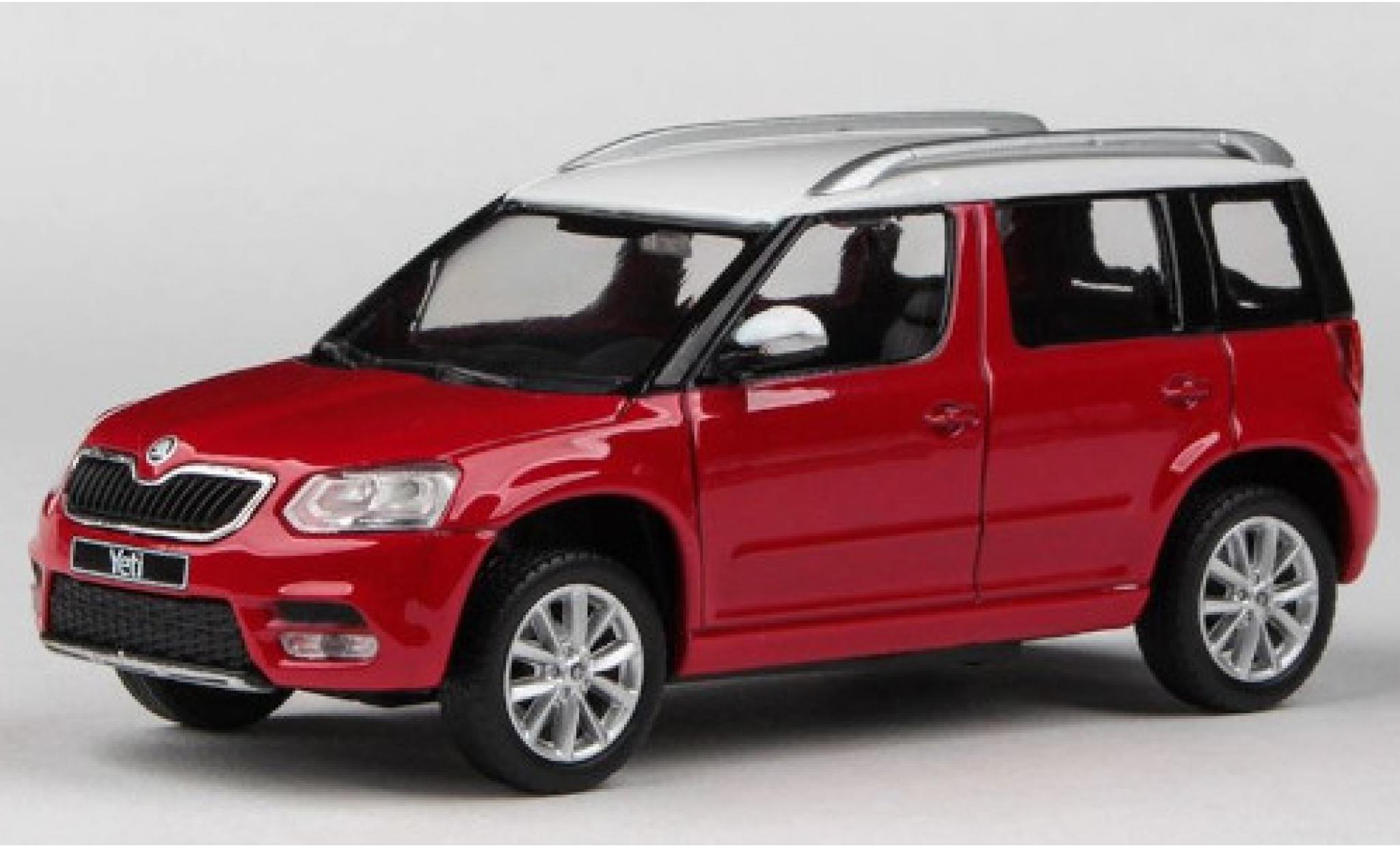 Skoda Yeti 1/43 Abrex FL rosso/bianco 2013 modellino in miniatura