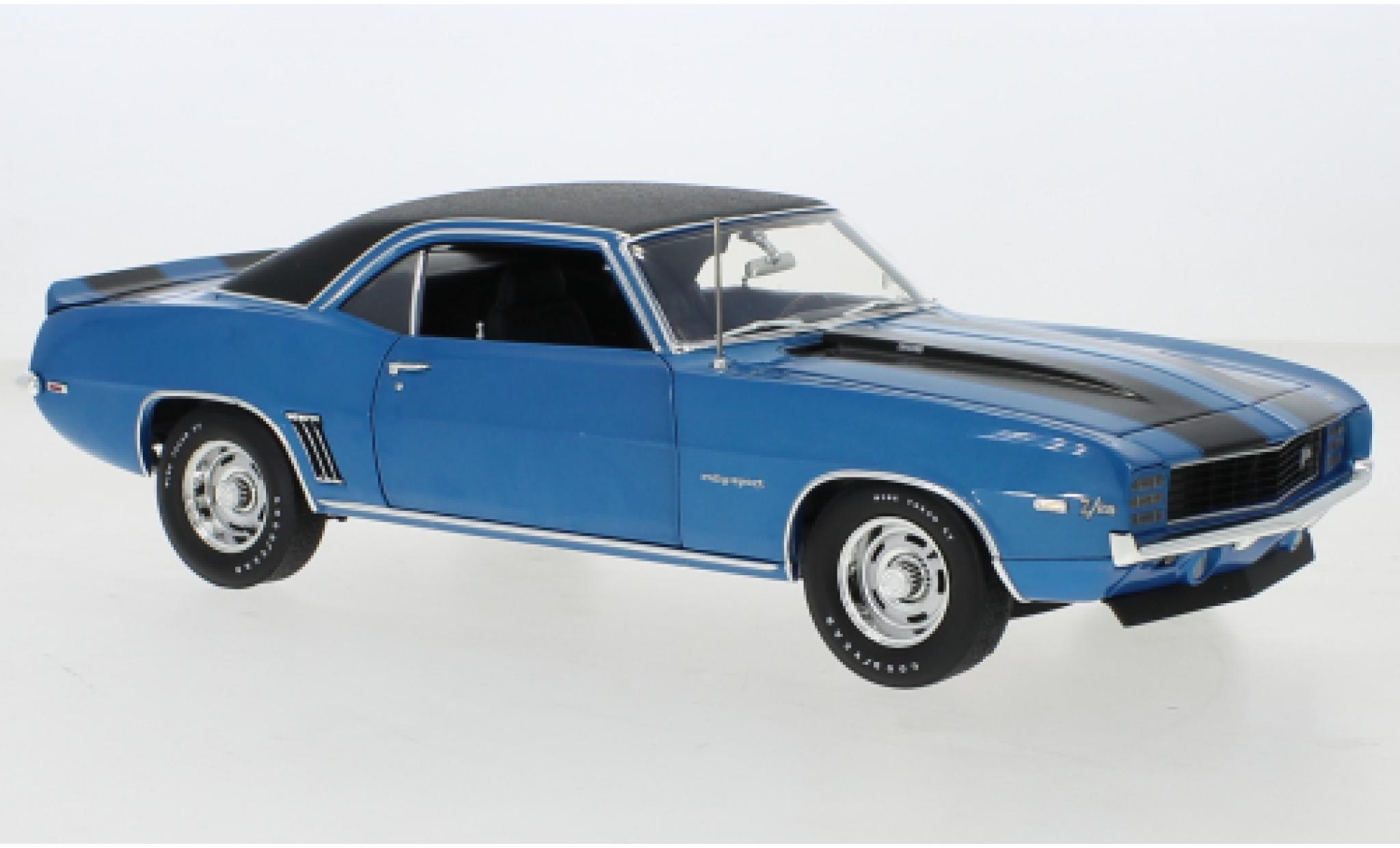 Chevrolet Camaro 1/18 ACME Z28 metallise blu/nero 1969 modellino in miniatura