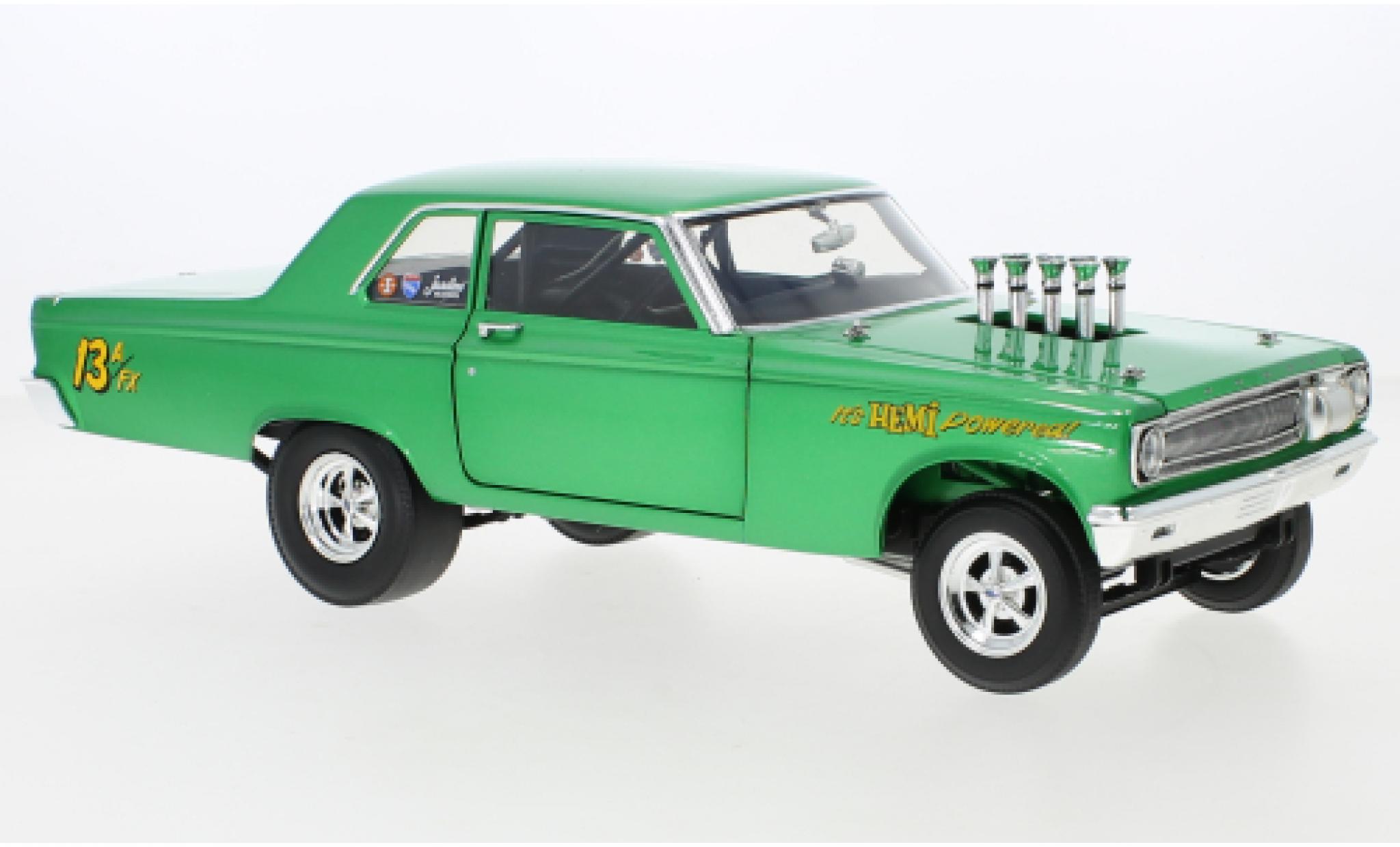 Dodge Coronet 1/18 ACME AWB metallise verde 1965 modellino in miniatura