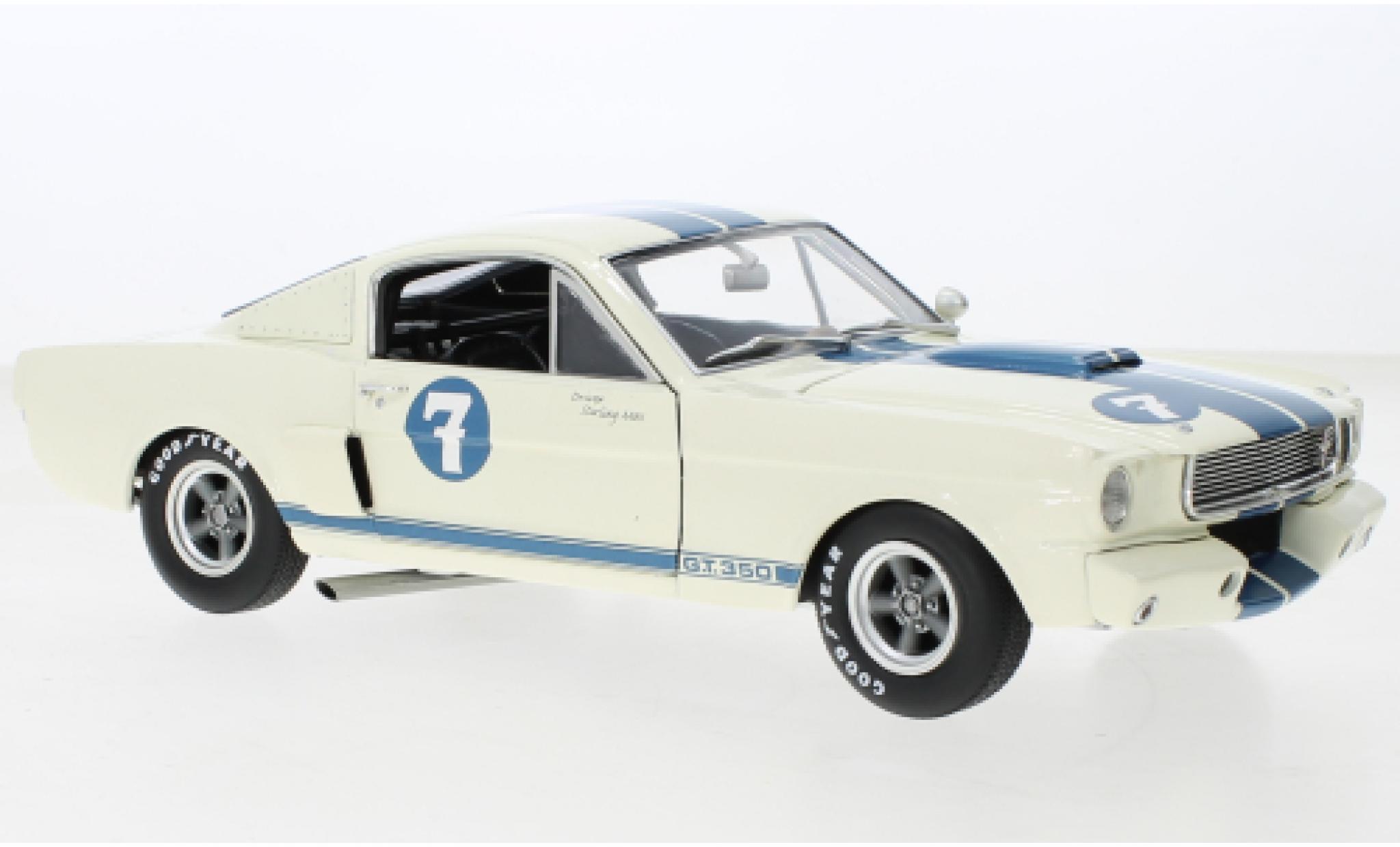 Shelby GT 350 1/18 ACME Ford Mustang R bianco/blu No.7 1965 modellino in miniatura