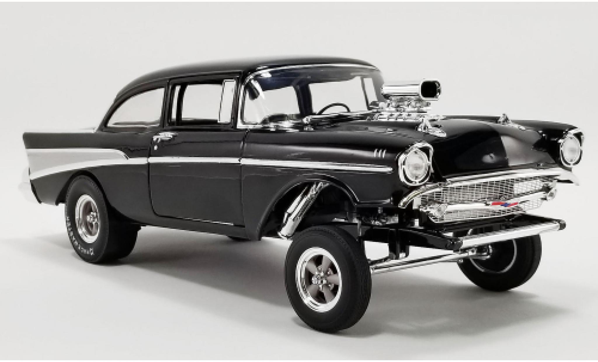 Chevrolet Bel Air 1/18 ACME Gasser nero 1957 Night Stalker modellino in miniatura