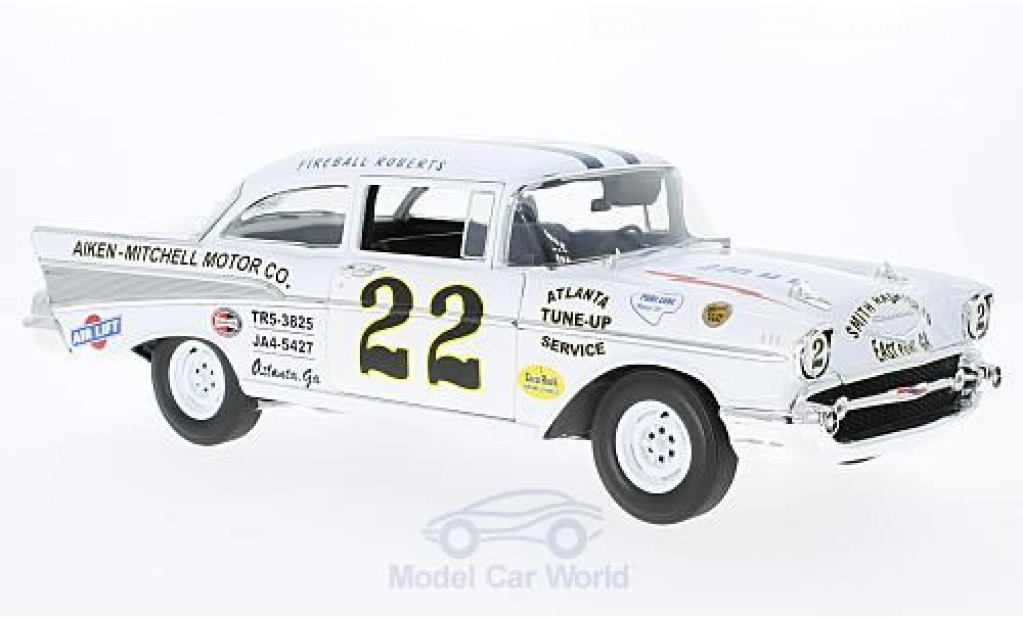 Chevrolet Bel Air 1957 1/18 ACME No.22 Nascar Darlington 1957 Fireball-Roberts modellino in miniatura