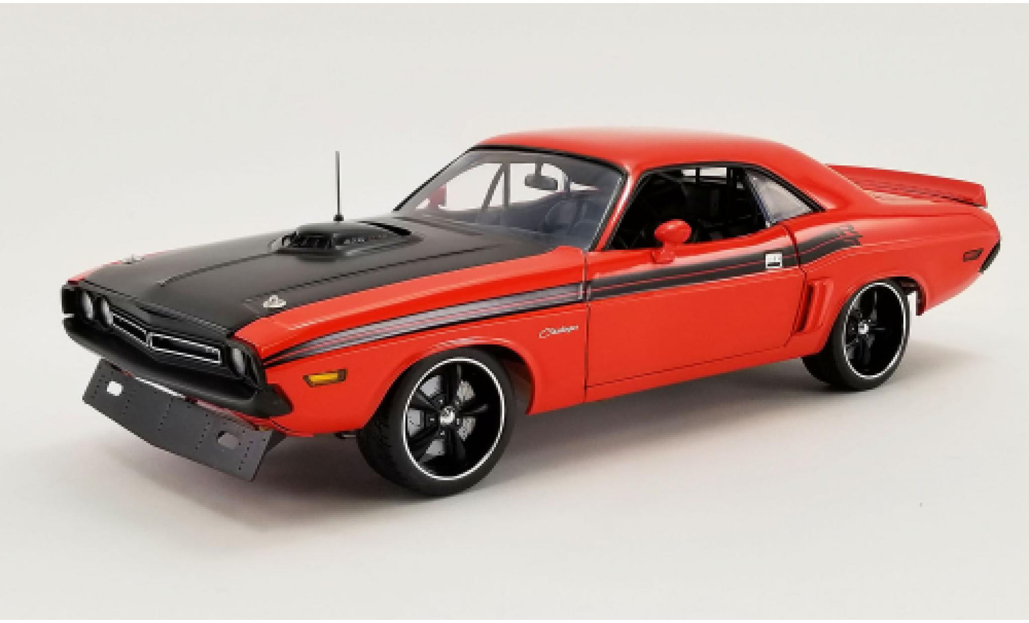 Dodge Challenger 1/18 ACME R/T HEMI orange/matt-nero 1971 Fireball modellino in miniatura