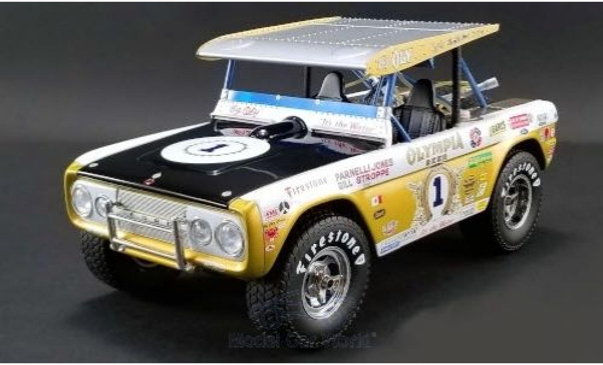 Ford Bronco 1/18 ACME Big Oly No.1 Olympia Beer Baja 1000 1971 P.Jones/B.Stroppe modellino in miniatura